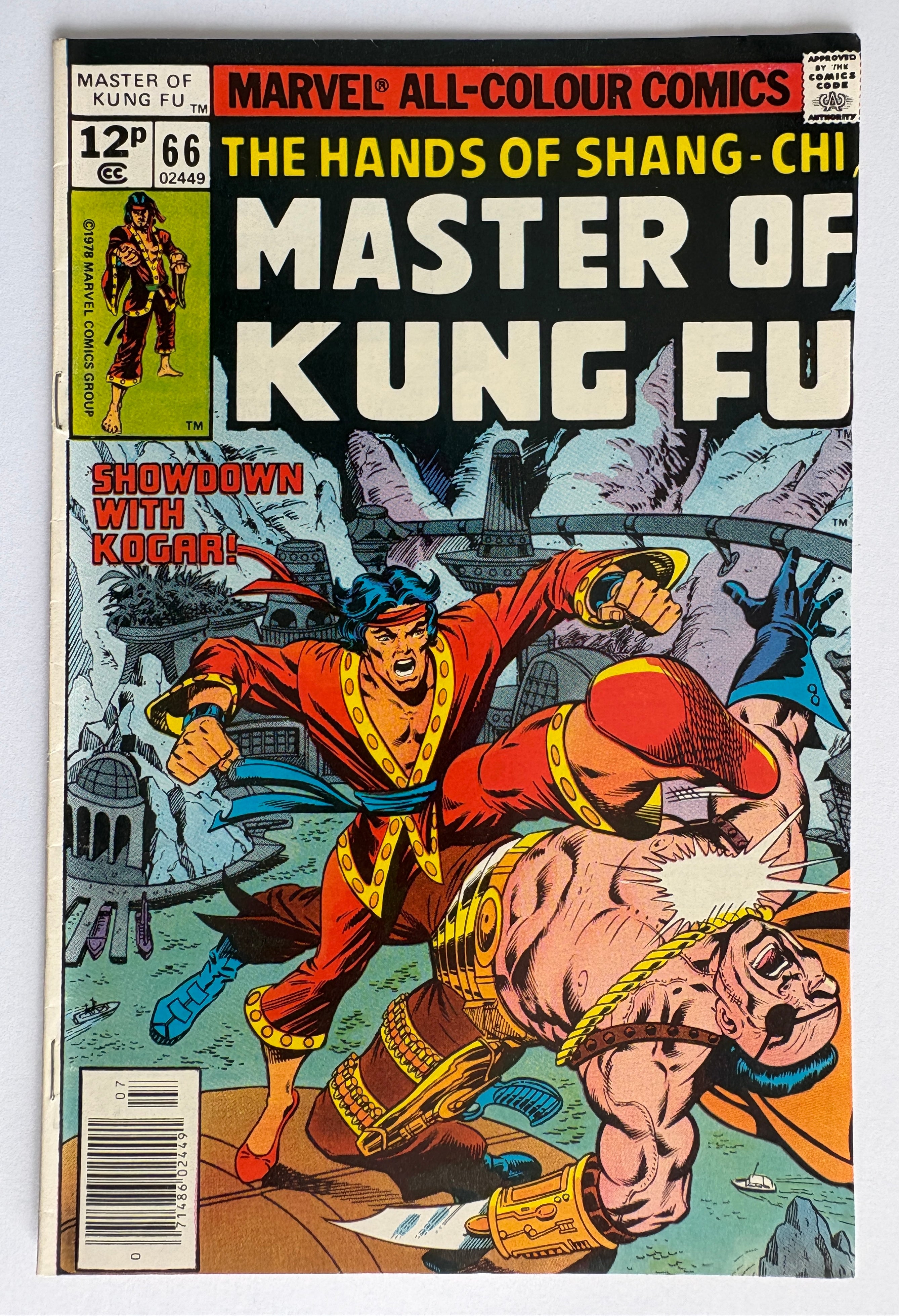 The Hands of Shang-Chi Master of Kung Fu #66 UK Price Variant July 1978 F/VF 7.0