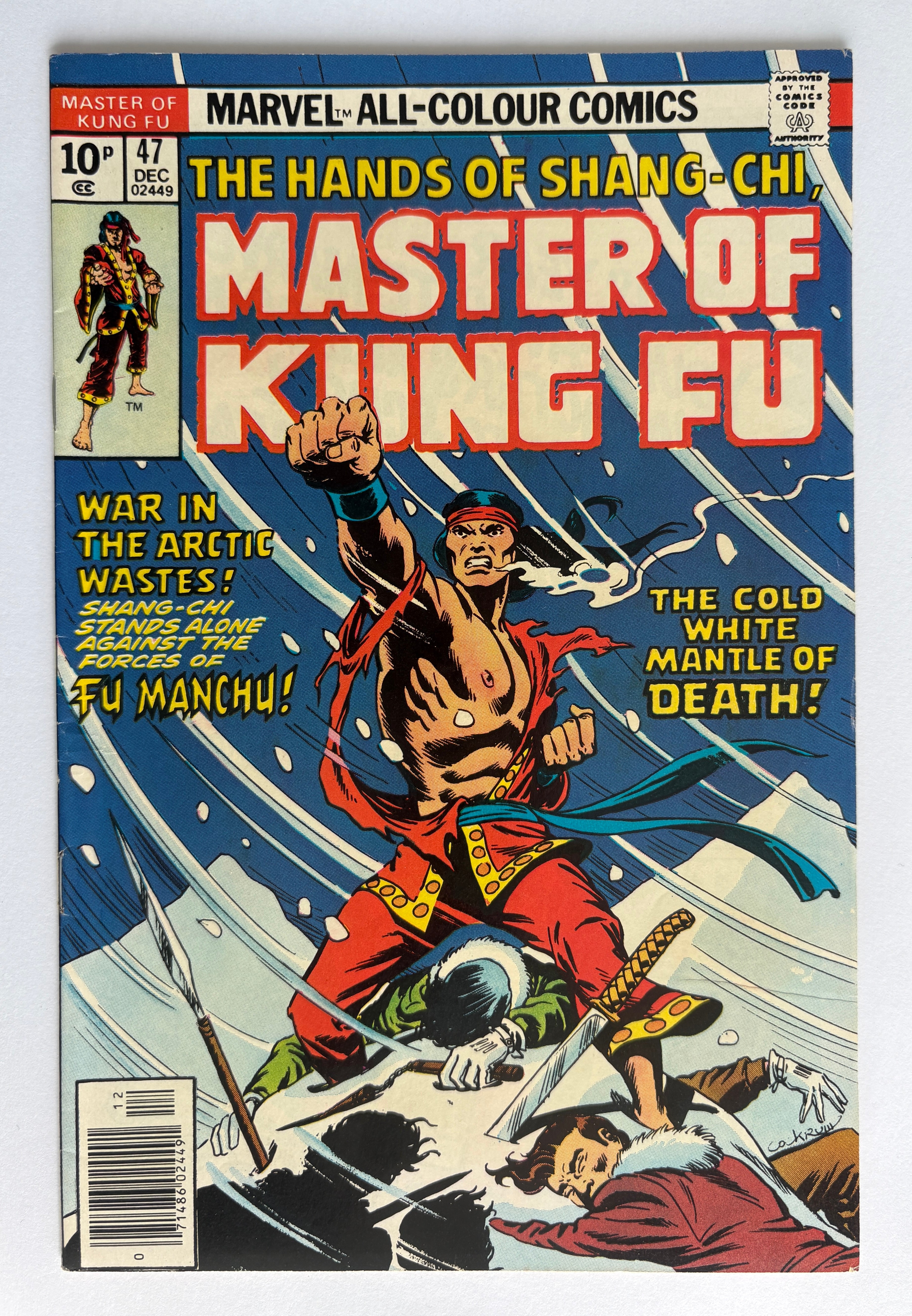 The Hands of Shang-Chi Master of Kung Fu #47 UK Price Variant Dec 1976 VF- 7.5