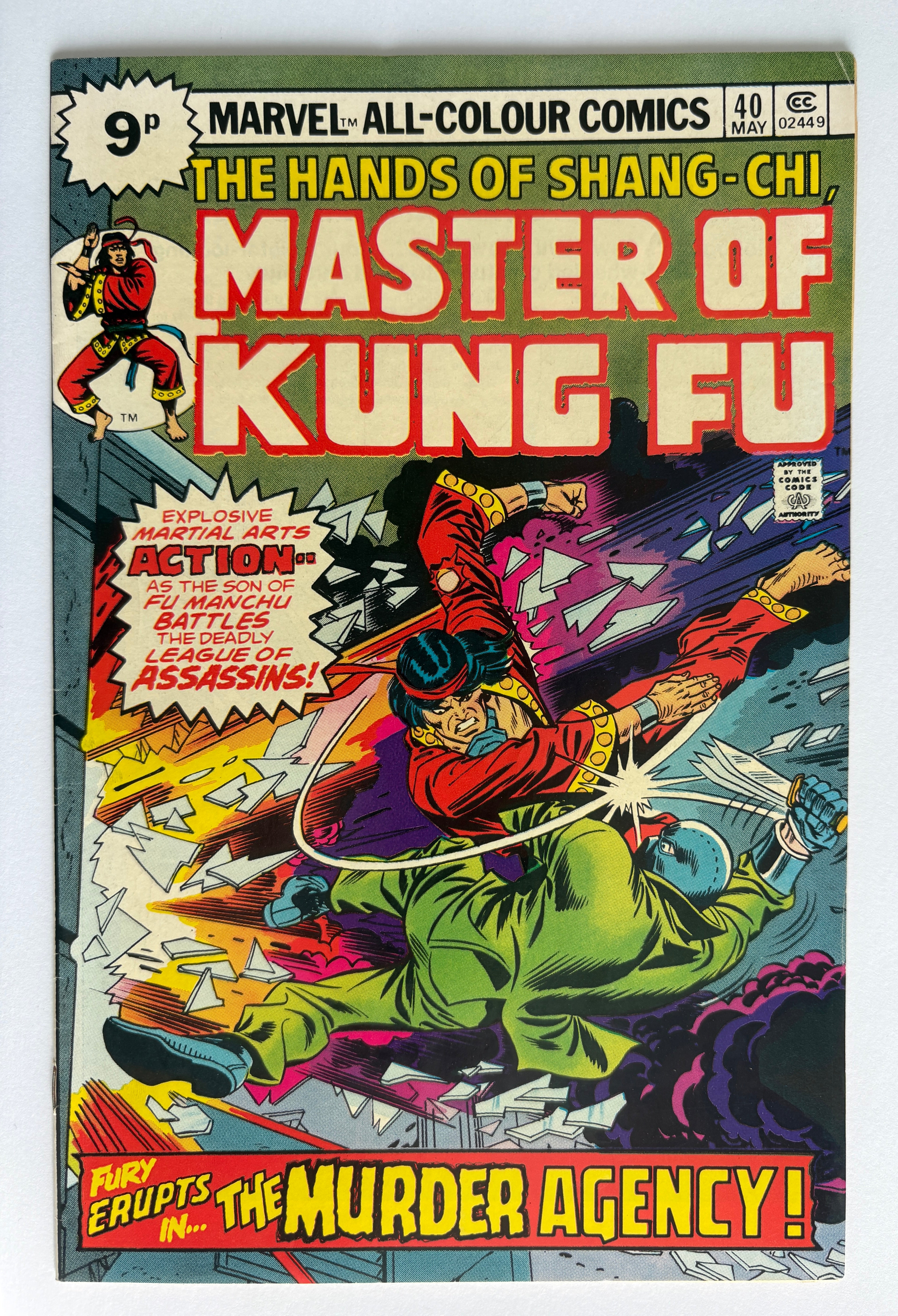 The Hands of Shang-Chi Master of Kung Fu #40 - UK Variant - May 1976 F/VF 7.0