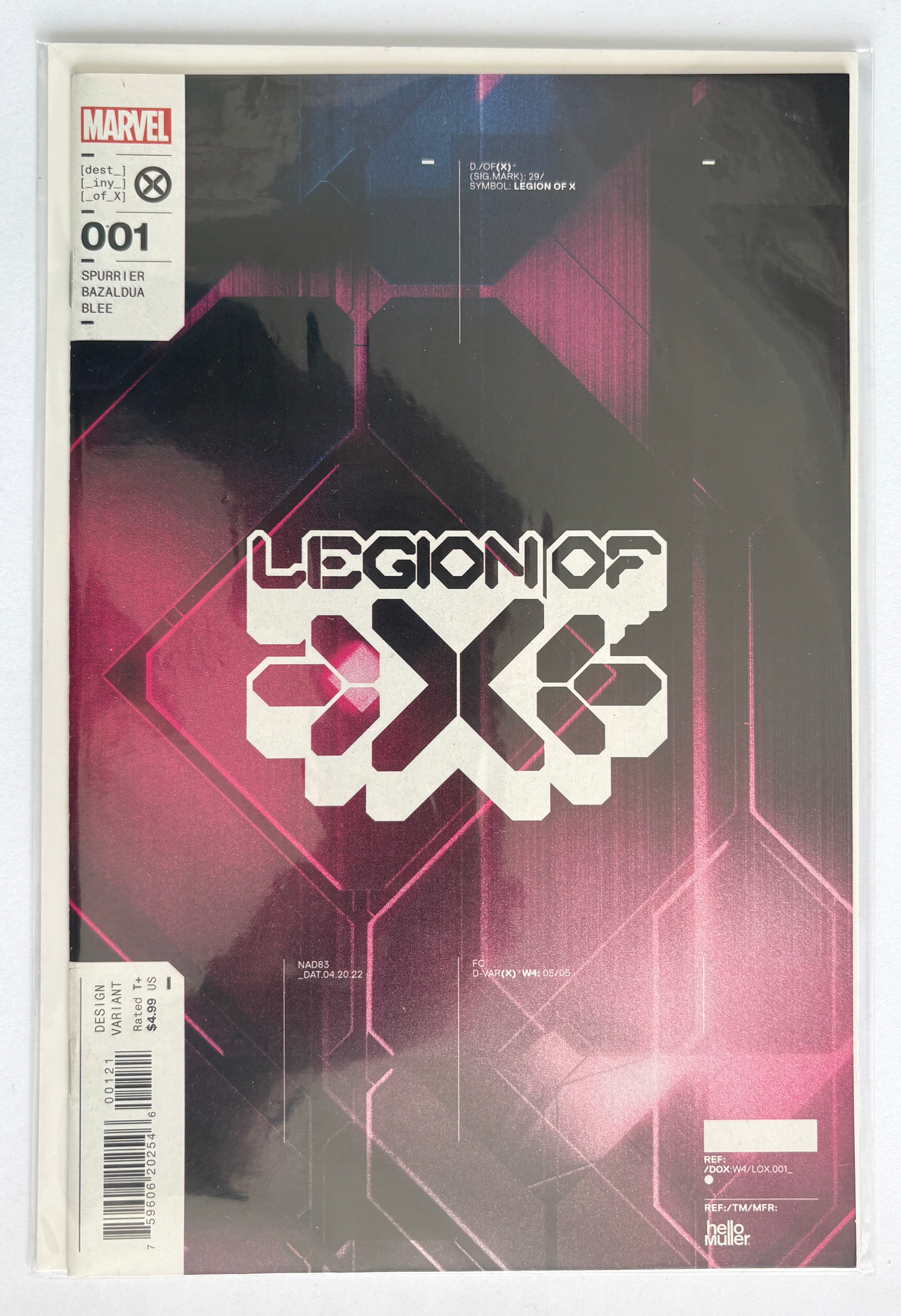 Legion of X #1 - 1st Printing Design Variant Marvel Comics June 2022 NM 9.4