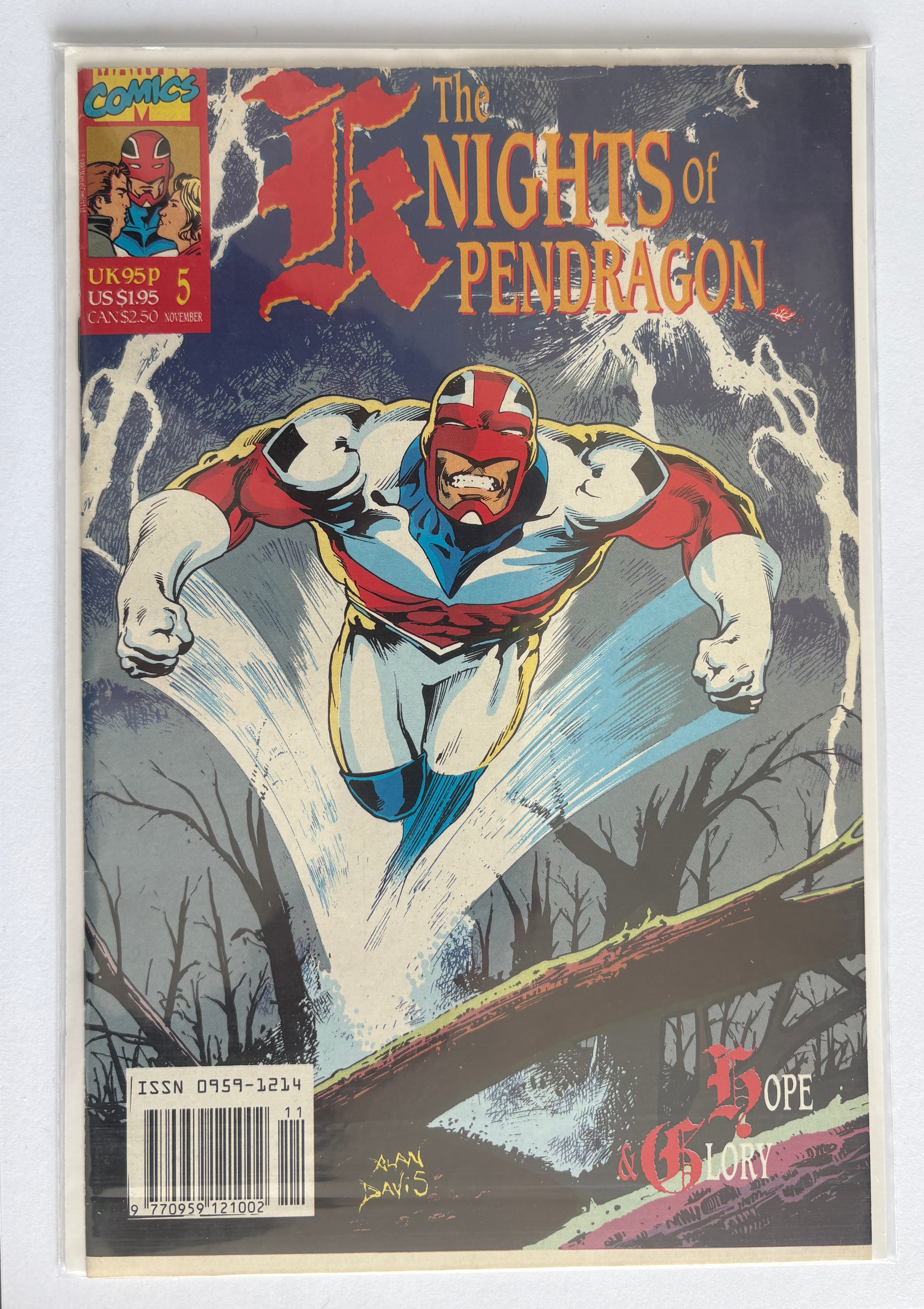 The Knights of Pendragon #5 Hope & Glory - Marvel Comics November 1990 F/VF 7.0