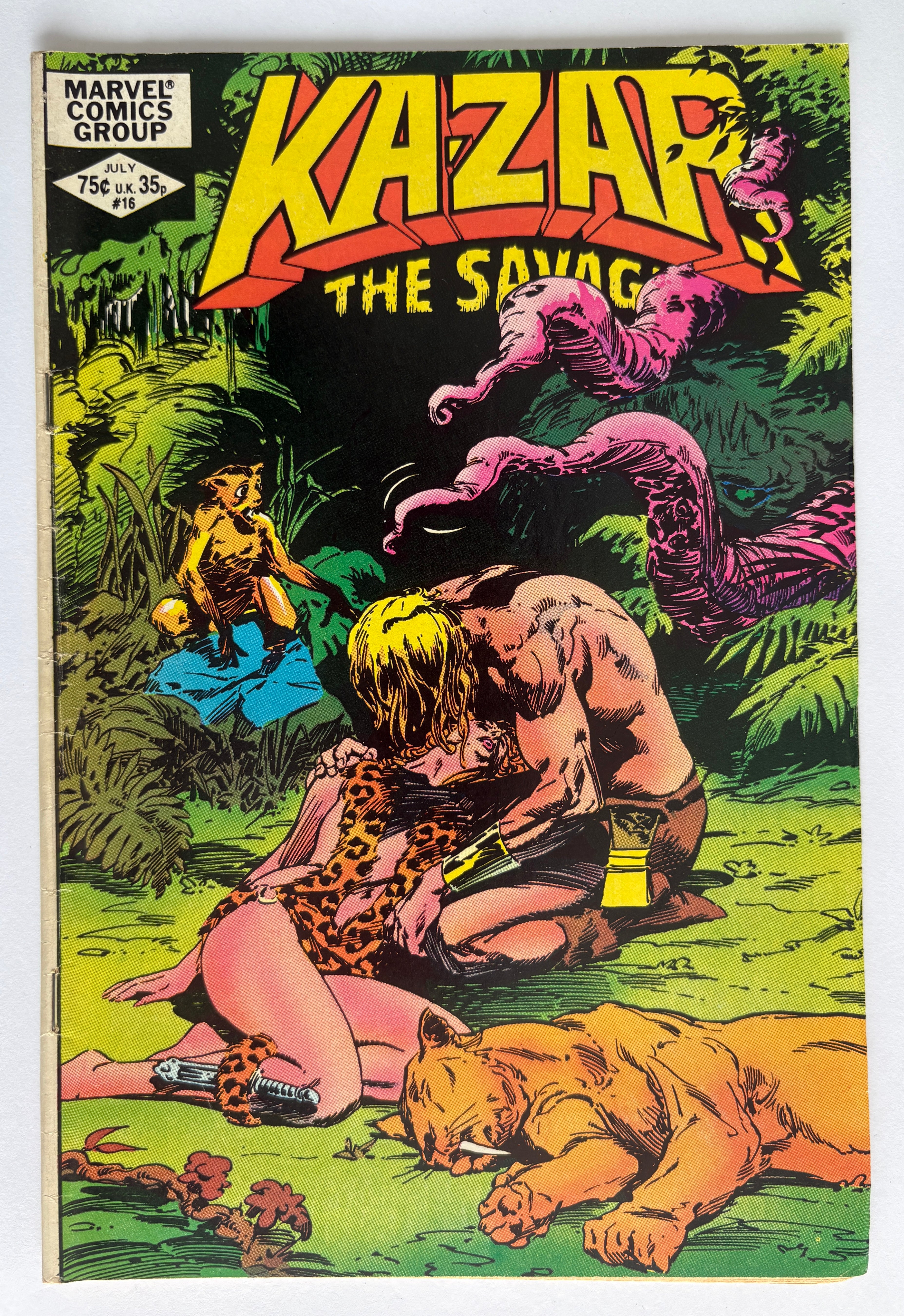 Ka-zar the Savage #16  - Marvel Comics July 1982 FN 6.0