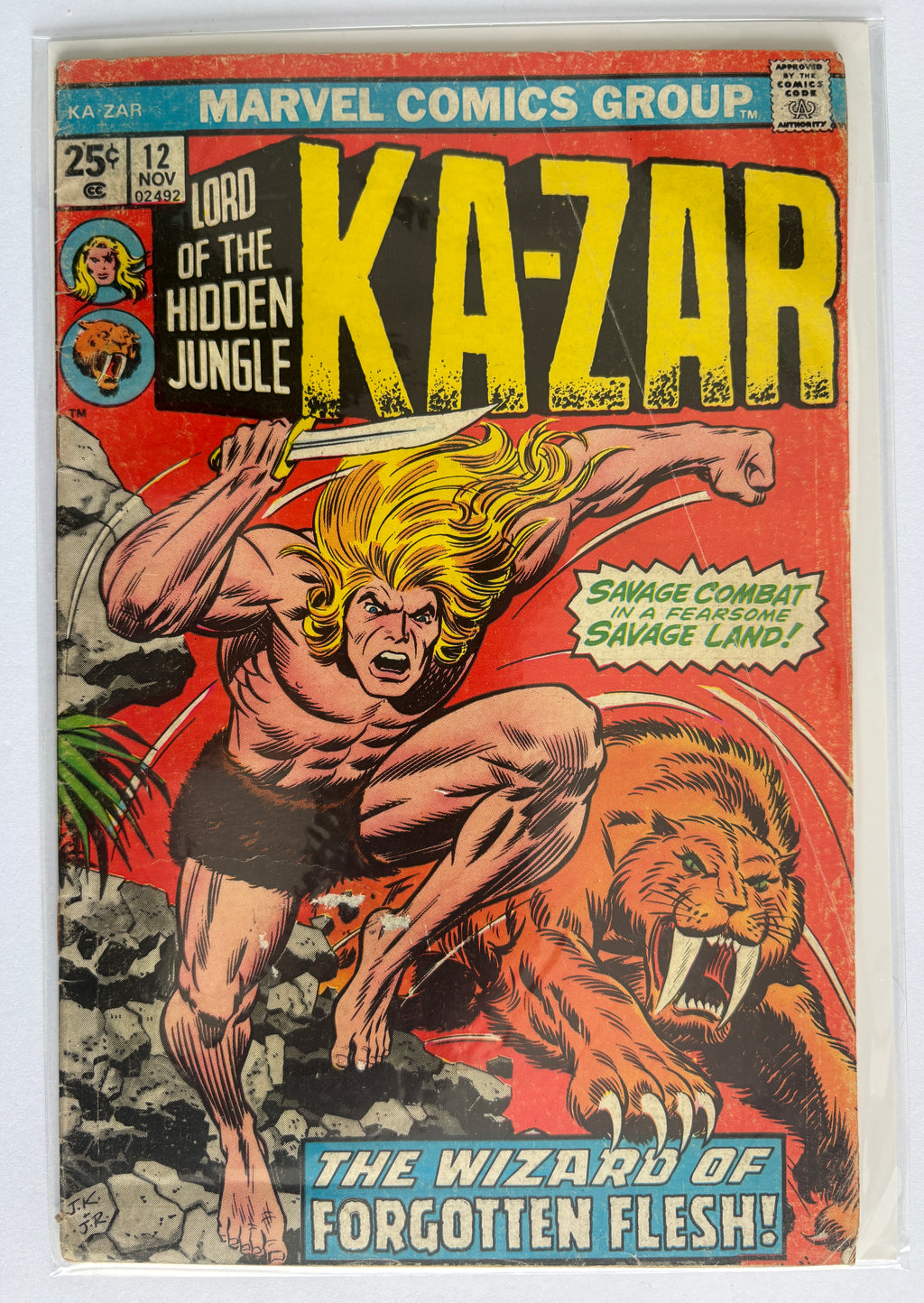 Ka-zar #16 - Marvel Comics UK Variant June 1976 VG- 3.5