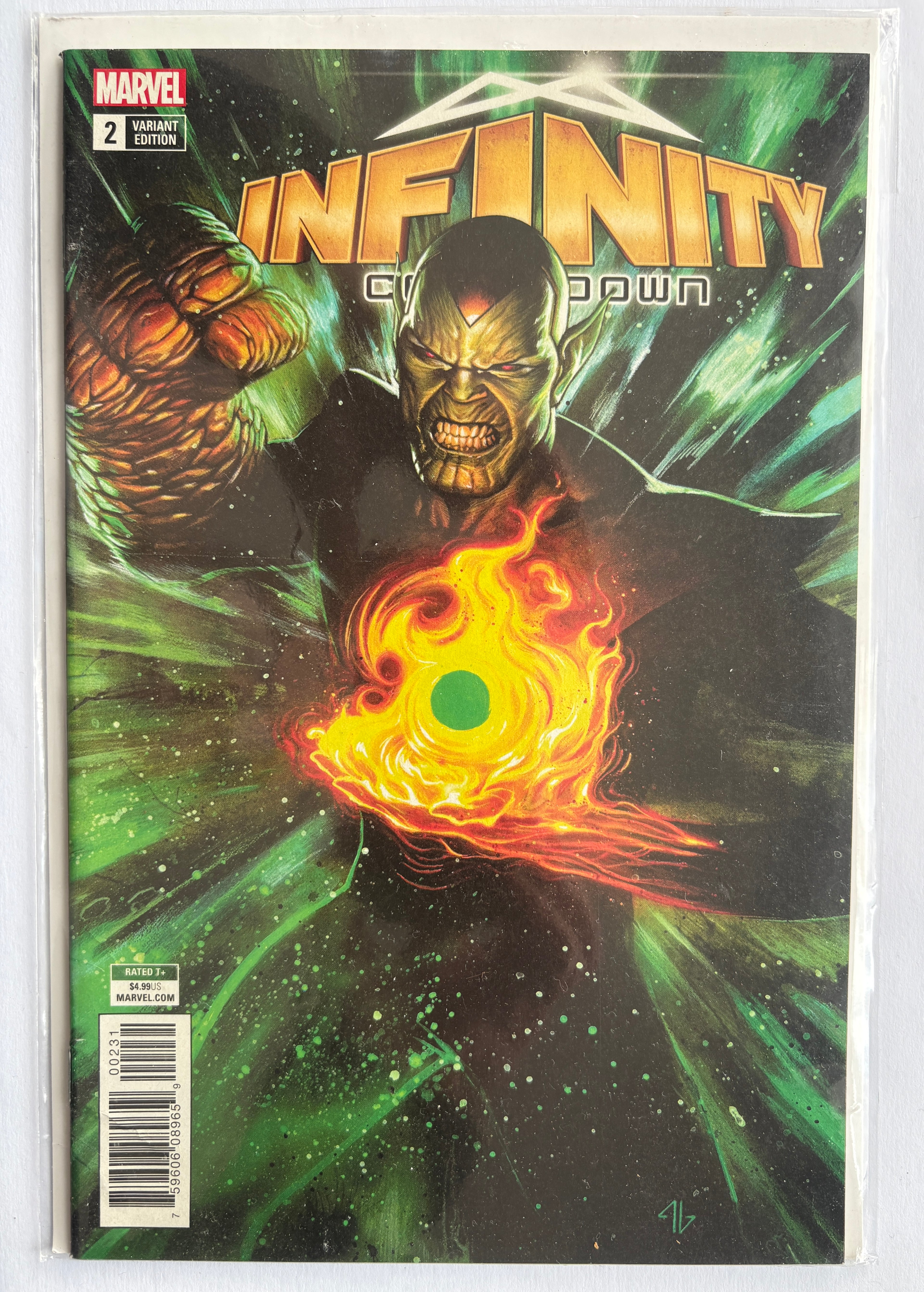 Infinity Countdown #2 - Granov Super Skrull Holds Infinity Variant 2018 NM- 9.2