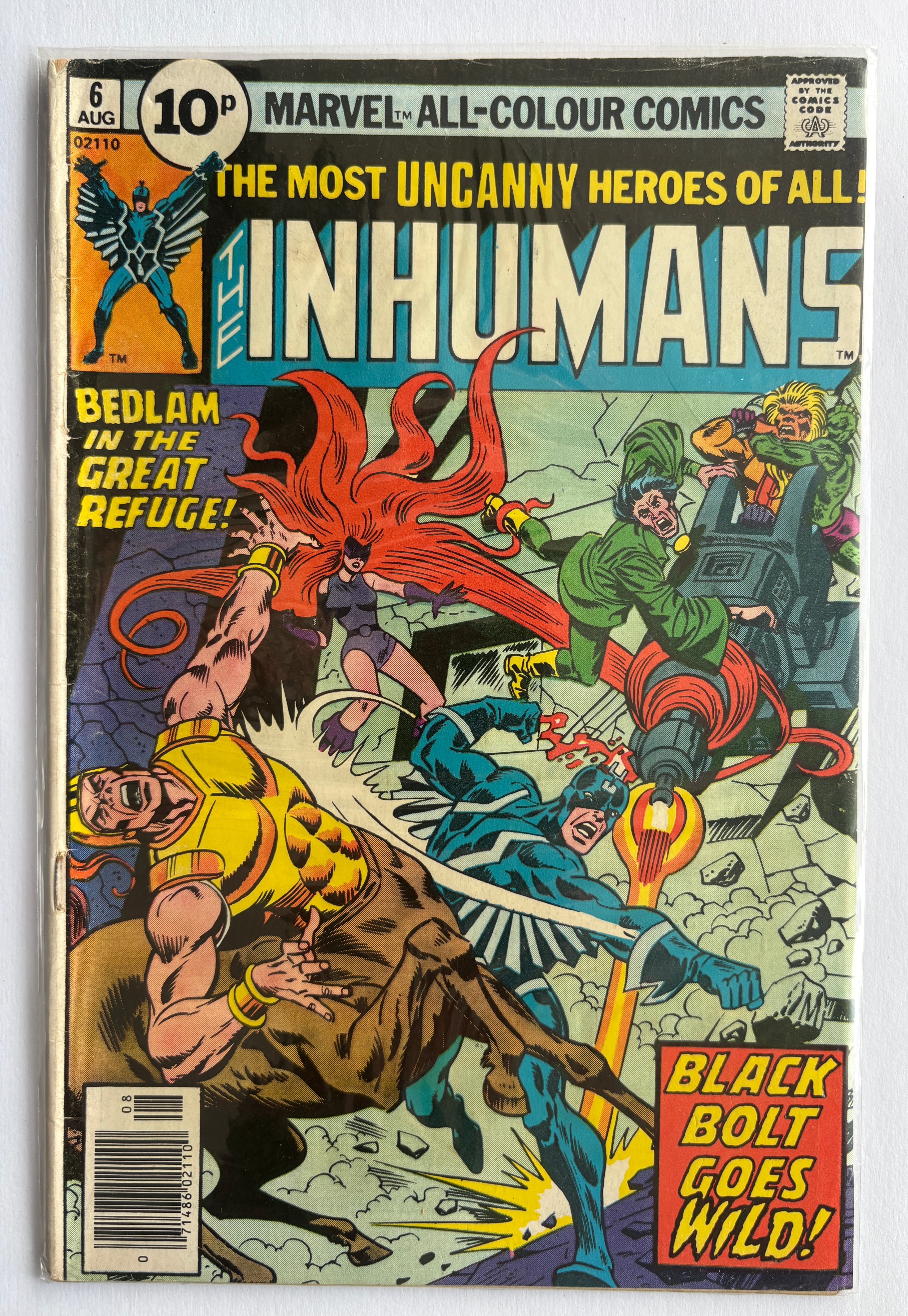 The Inhumans #6 - UK Variant Marvel Comics - August 1976 VG 4.0