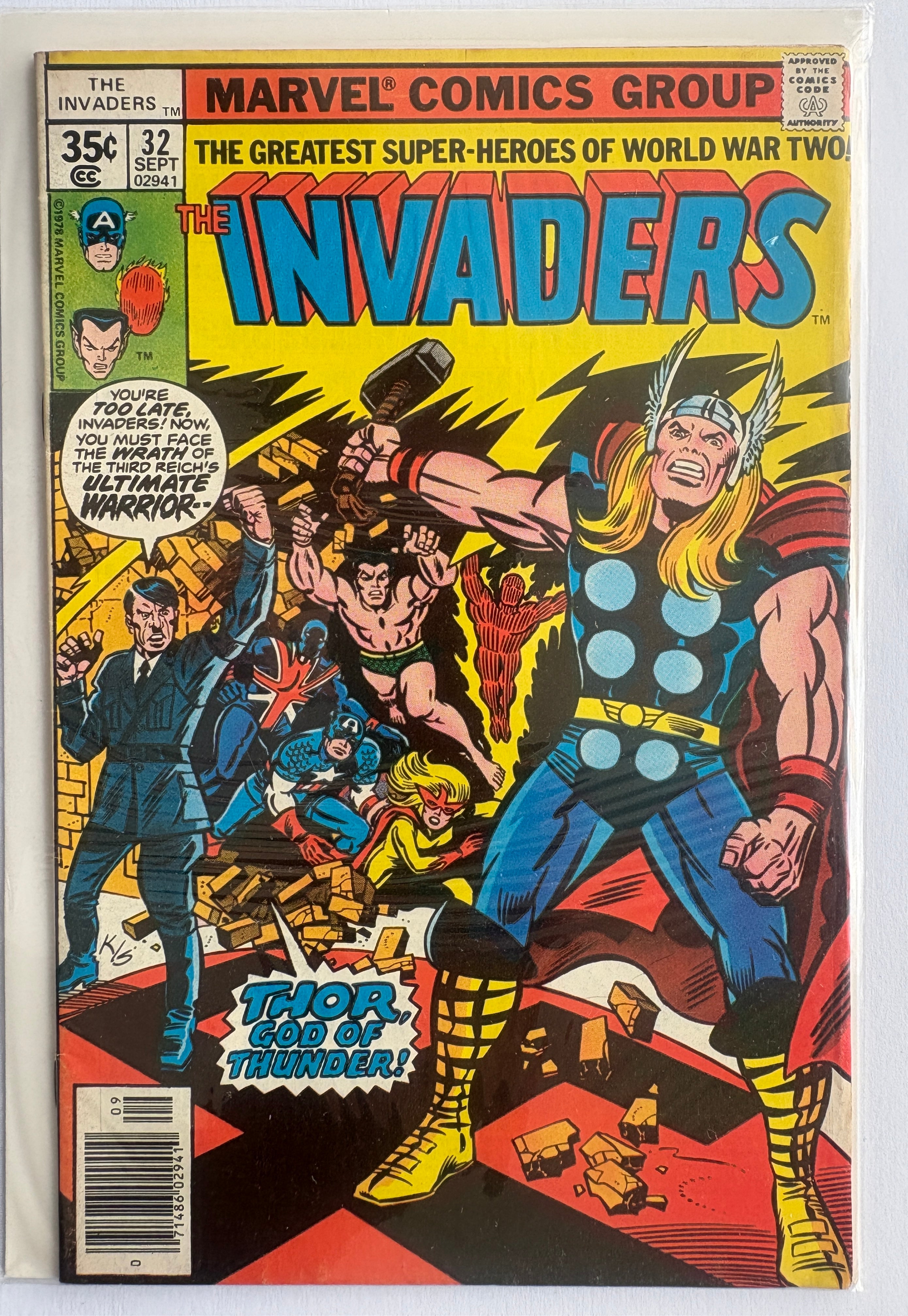 The Invaders #32 - Marvel Comics - September 1978 FN+ 6.5