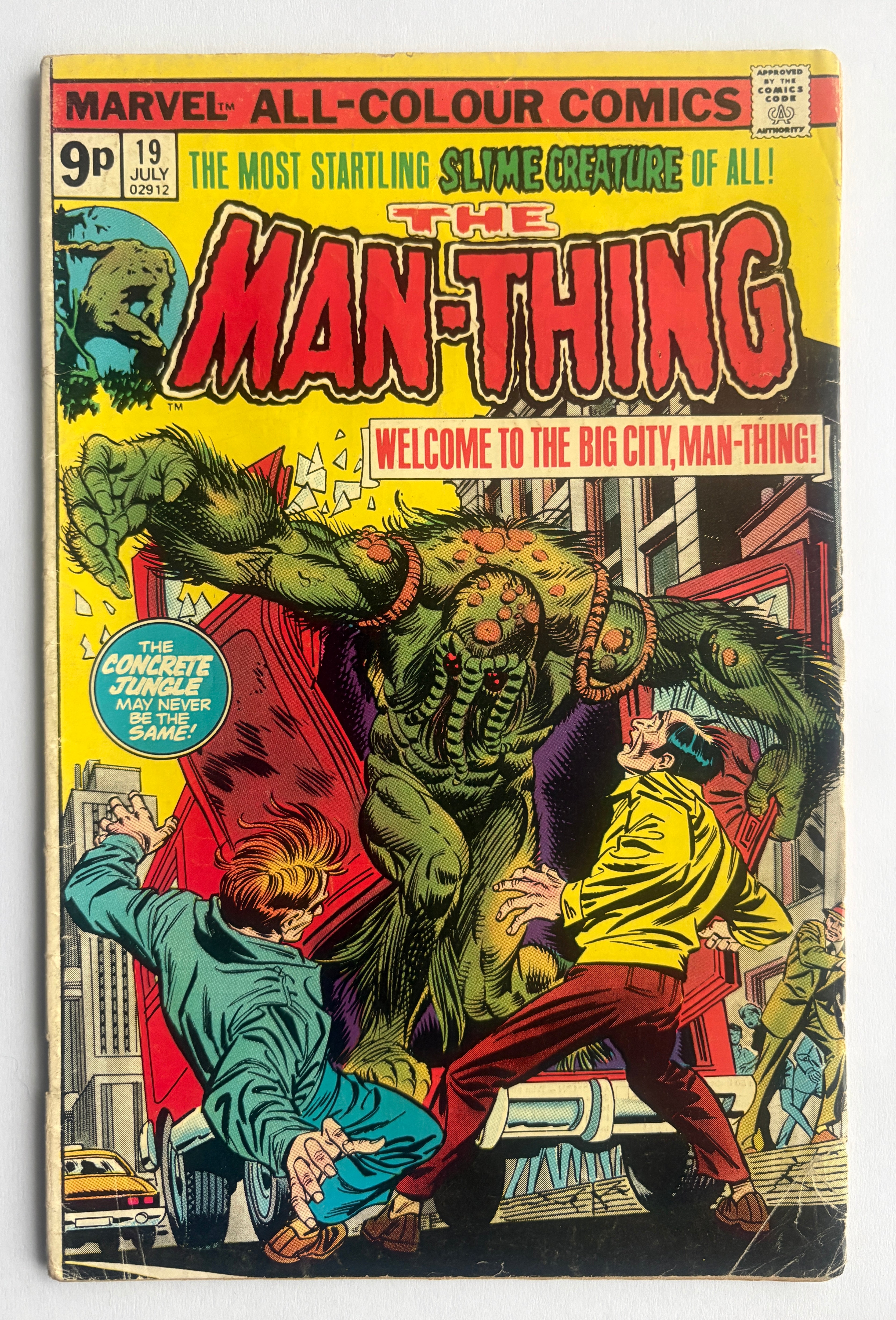 The Man-Thing #19 - UK Variant Marvel Comics July 1975 VG/FN 5.0
