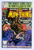 The Man-Thing #6 - Fraternity Rites - UK Variant - September 1980 FN 6.0