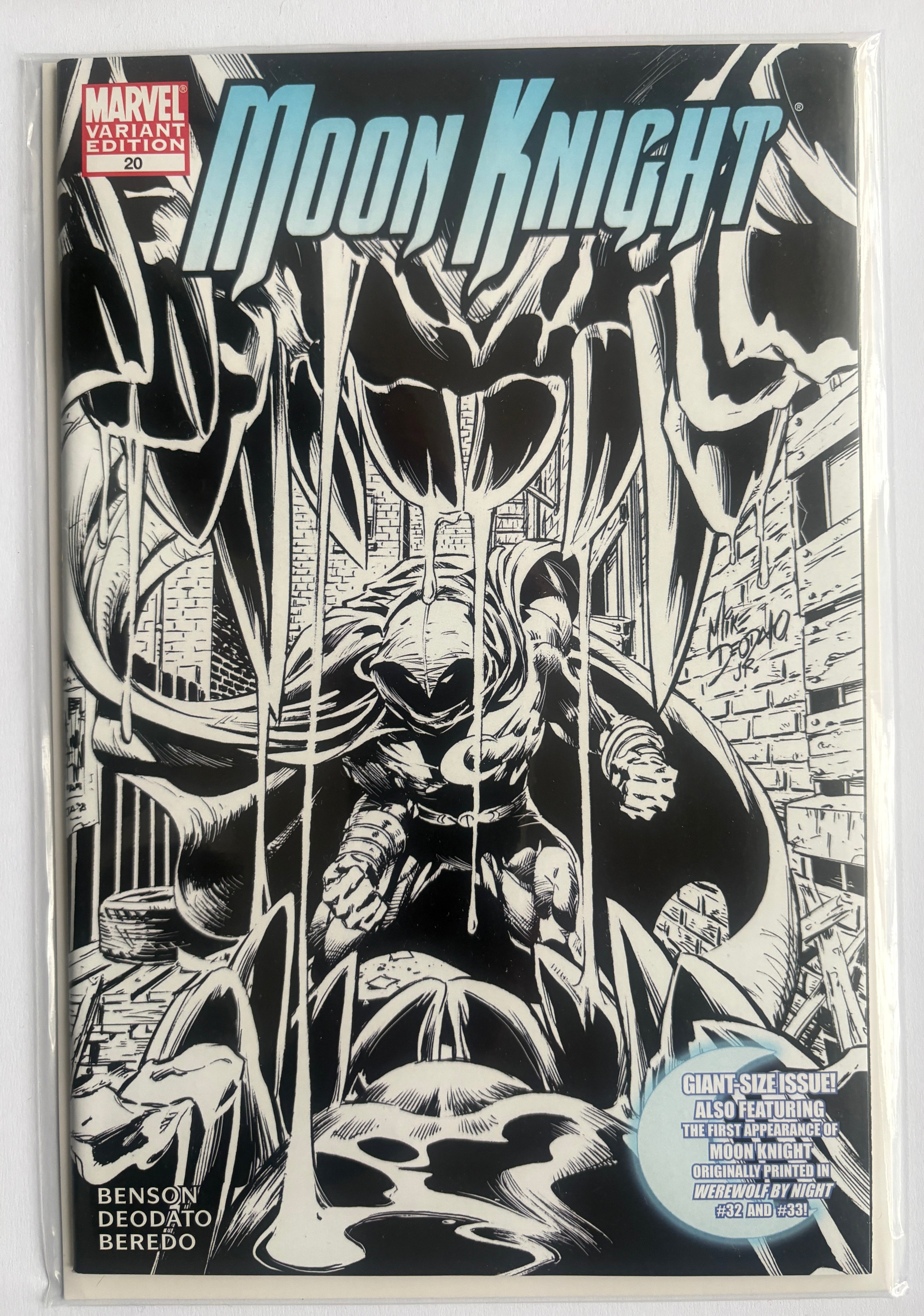 Moon Knight #20 - Deodato Sketch Variant Marvel Comics September 2008 NM- 9.2