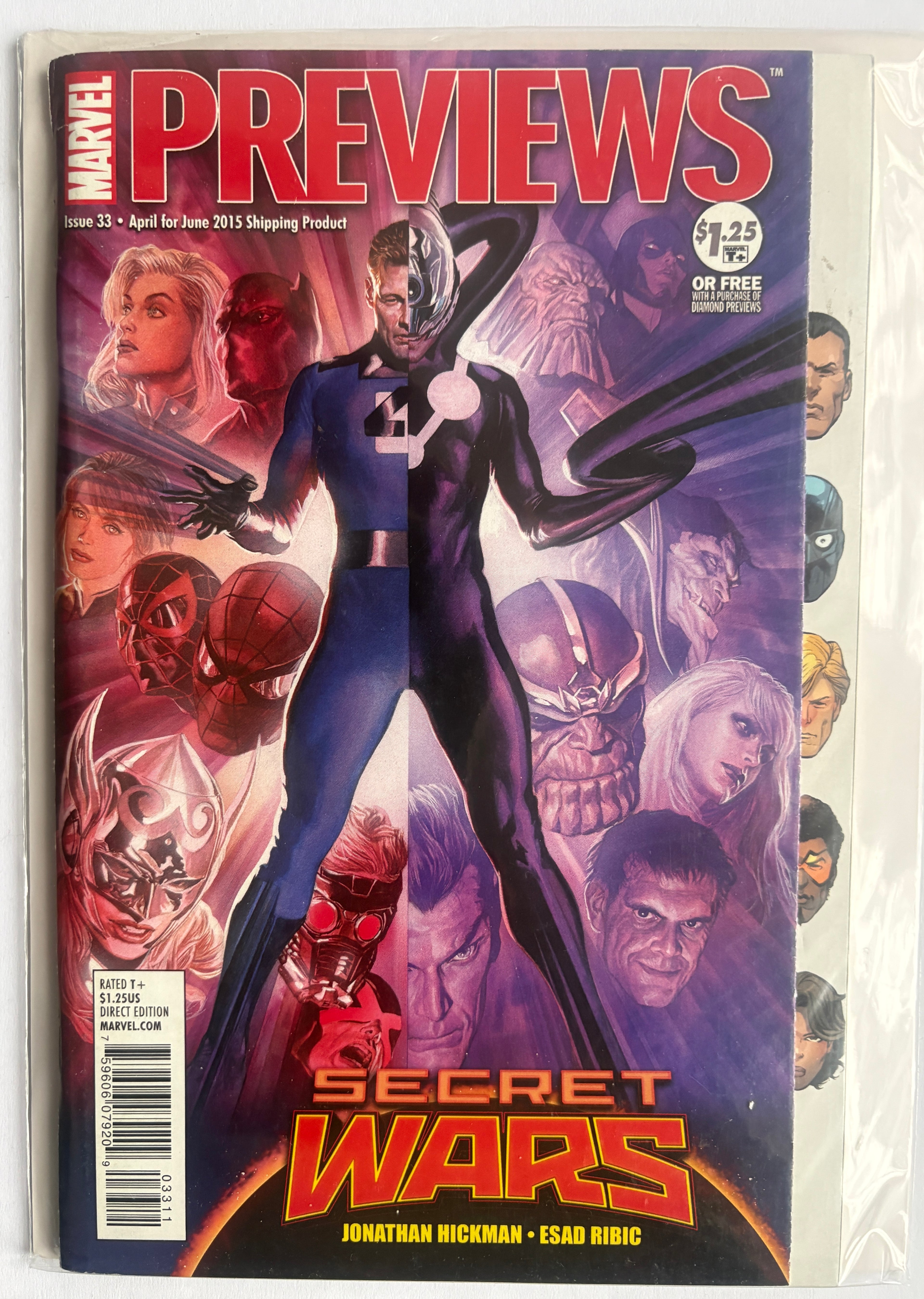 Marvel Previews #33 - Secret Wars - April for June 2015 F/VF 7.0