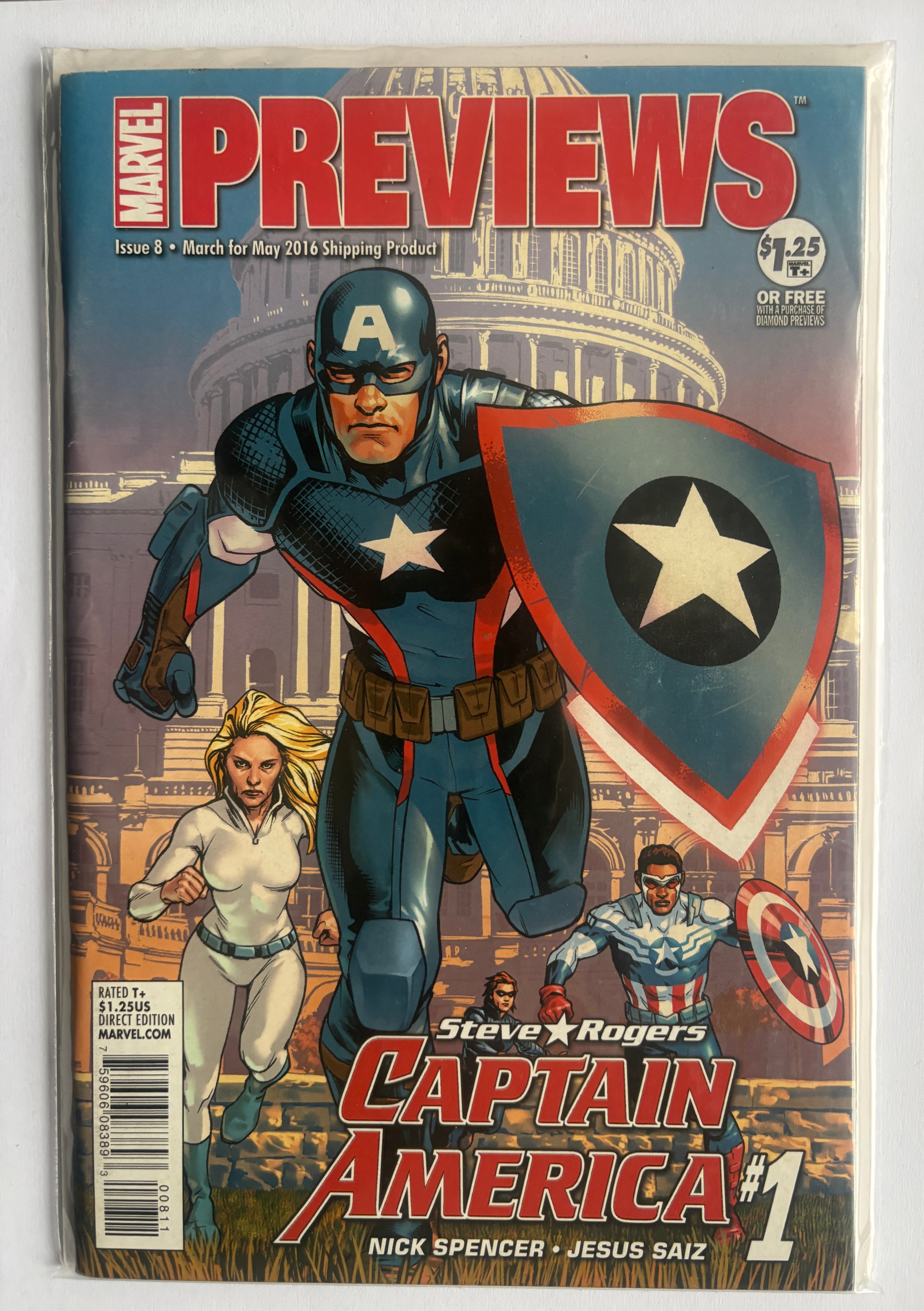 Marvel Previews #8 - Captain America March for May 2016 VF- 7.5