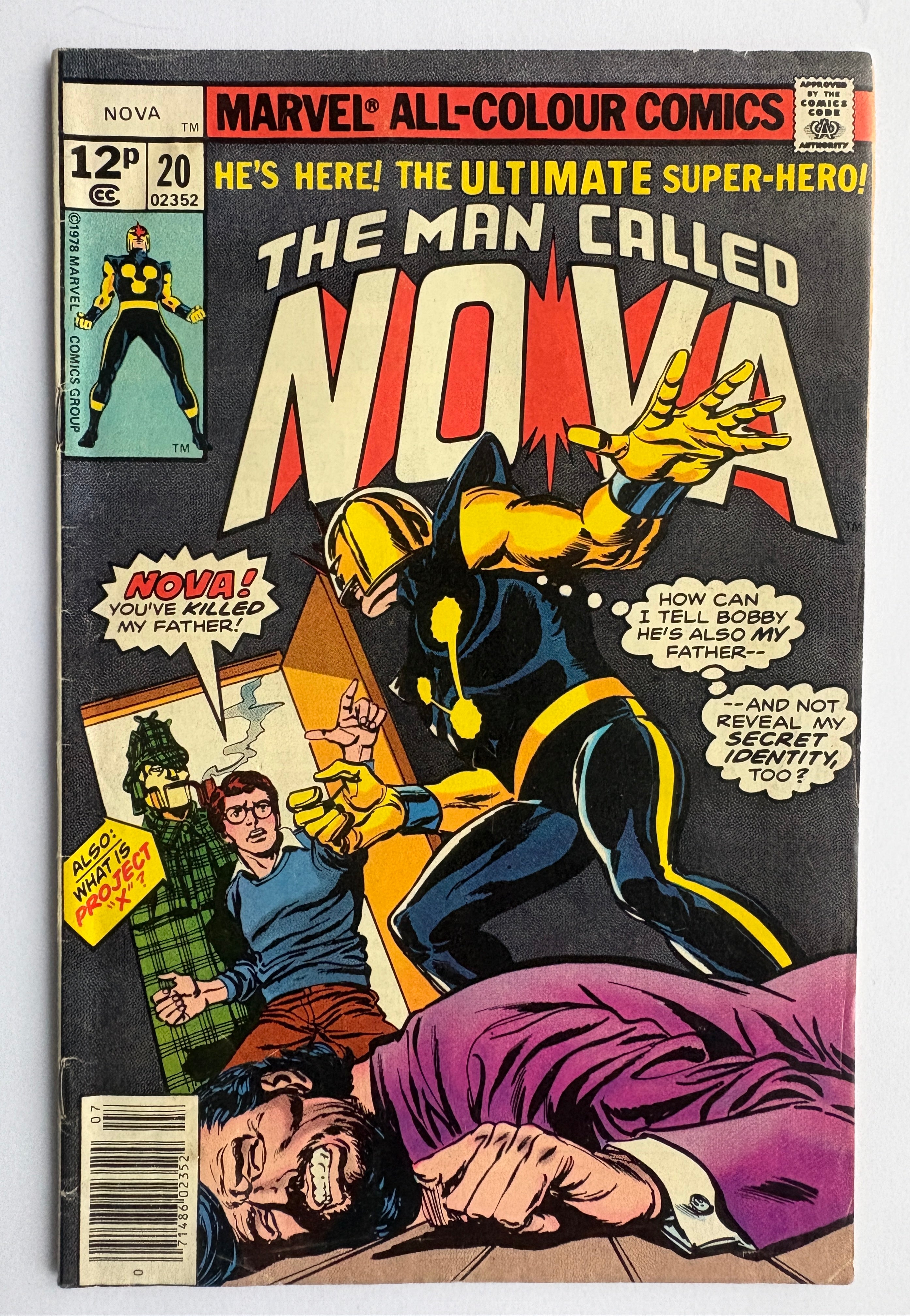 The Man Called NOVA #20 - UK Variant - July 1978 VG 4.0