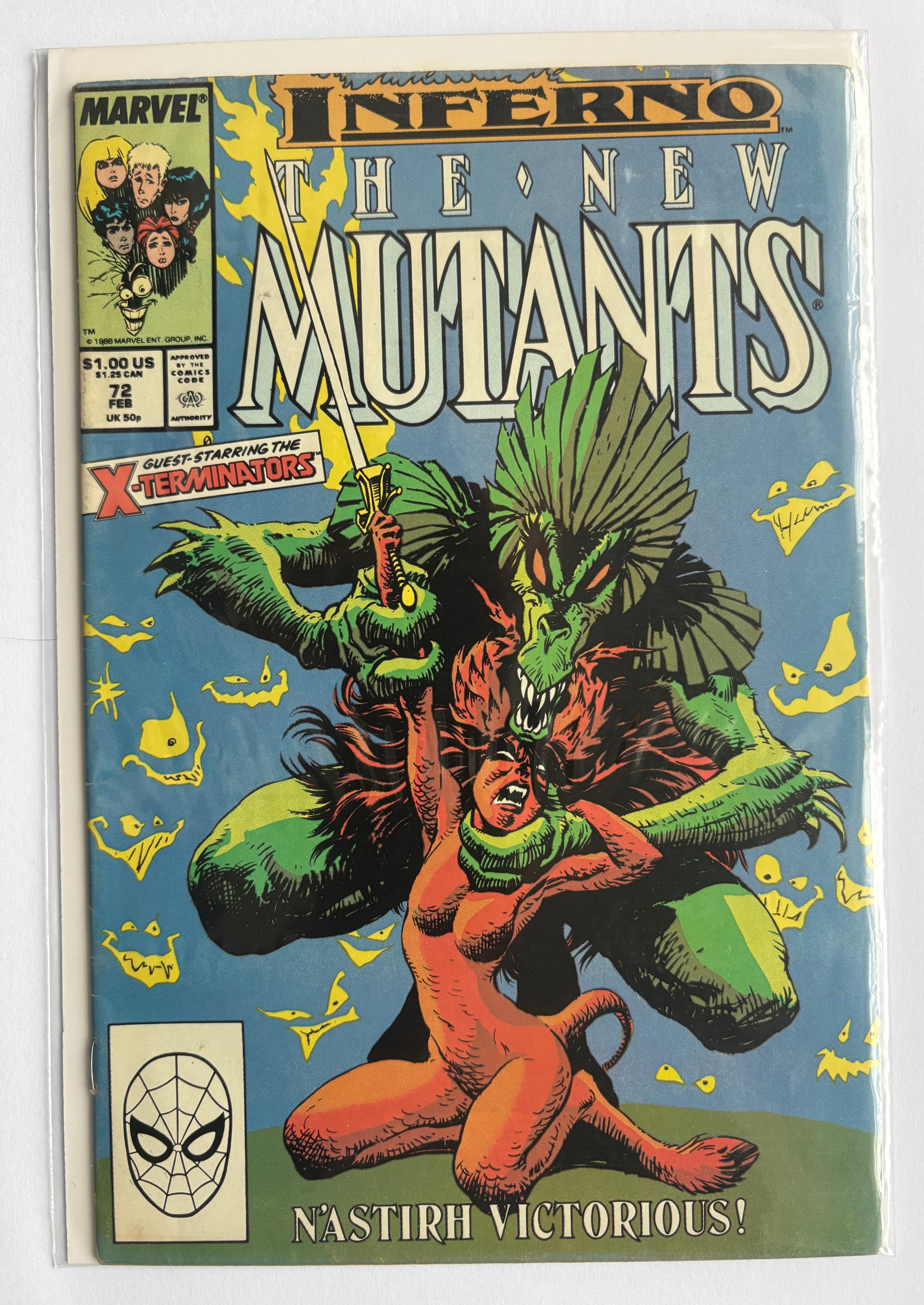 The New Mutants #72 - Marvel Comics February 1989 F/VF 7.0