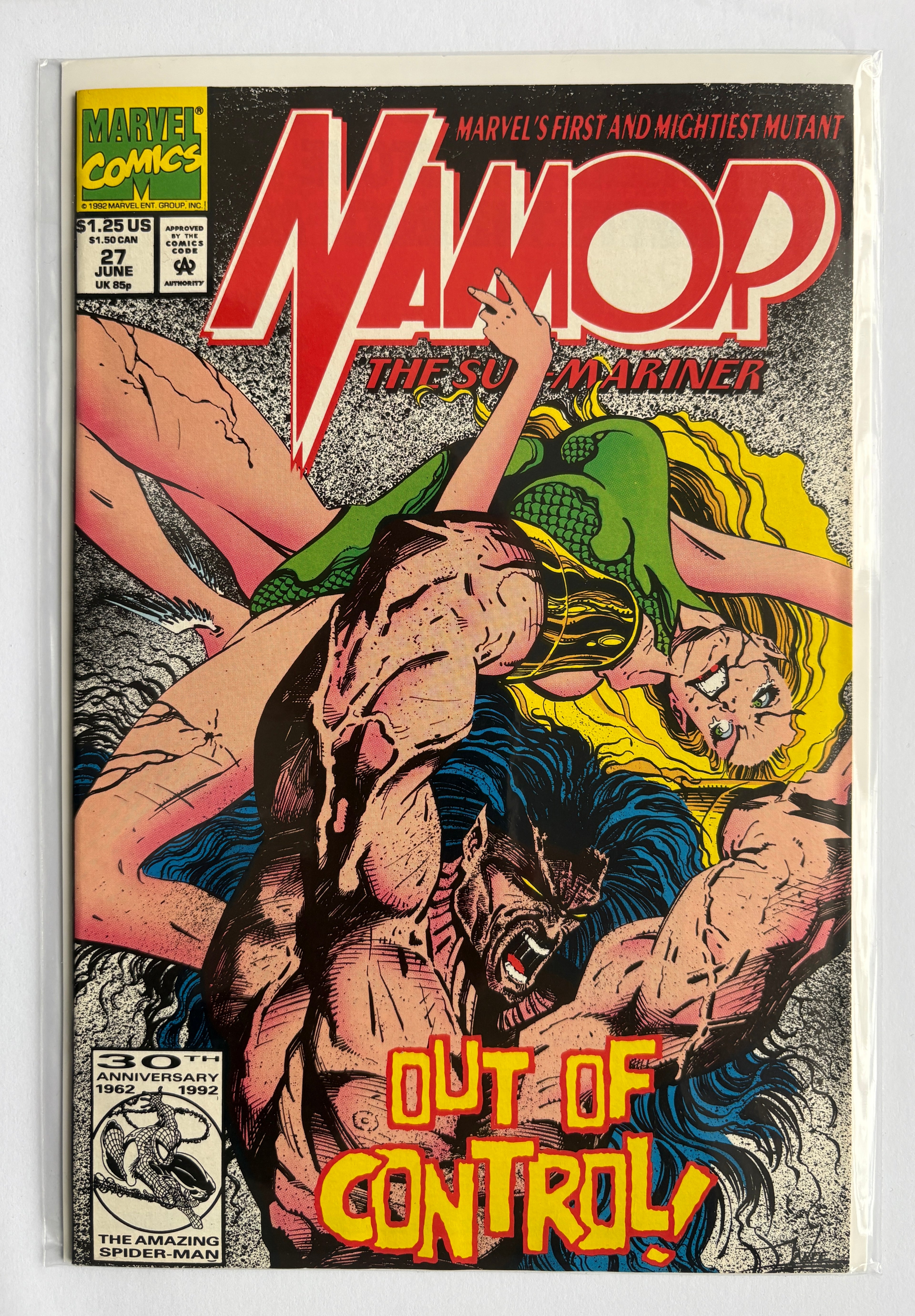 Namor The Sub-Mariner #27 - Marvel Comics June 1992 VF 8.0