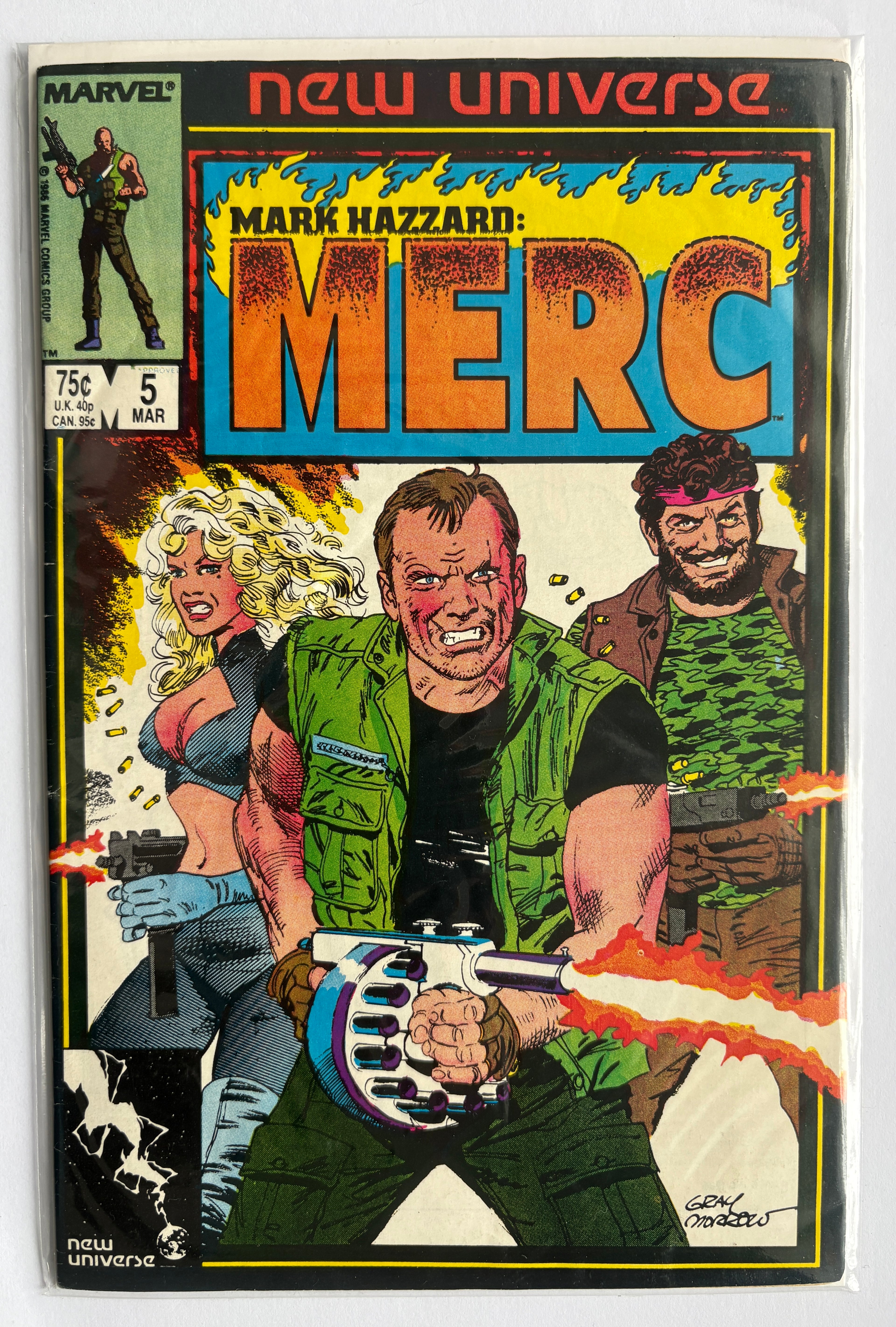 Mark Hazzard: Merc #5 - Marvel Comics March 1987 FN 6.0