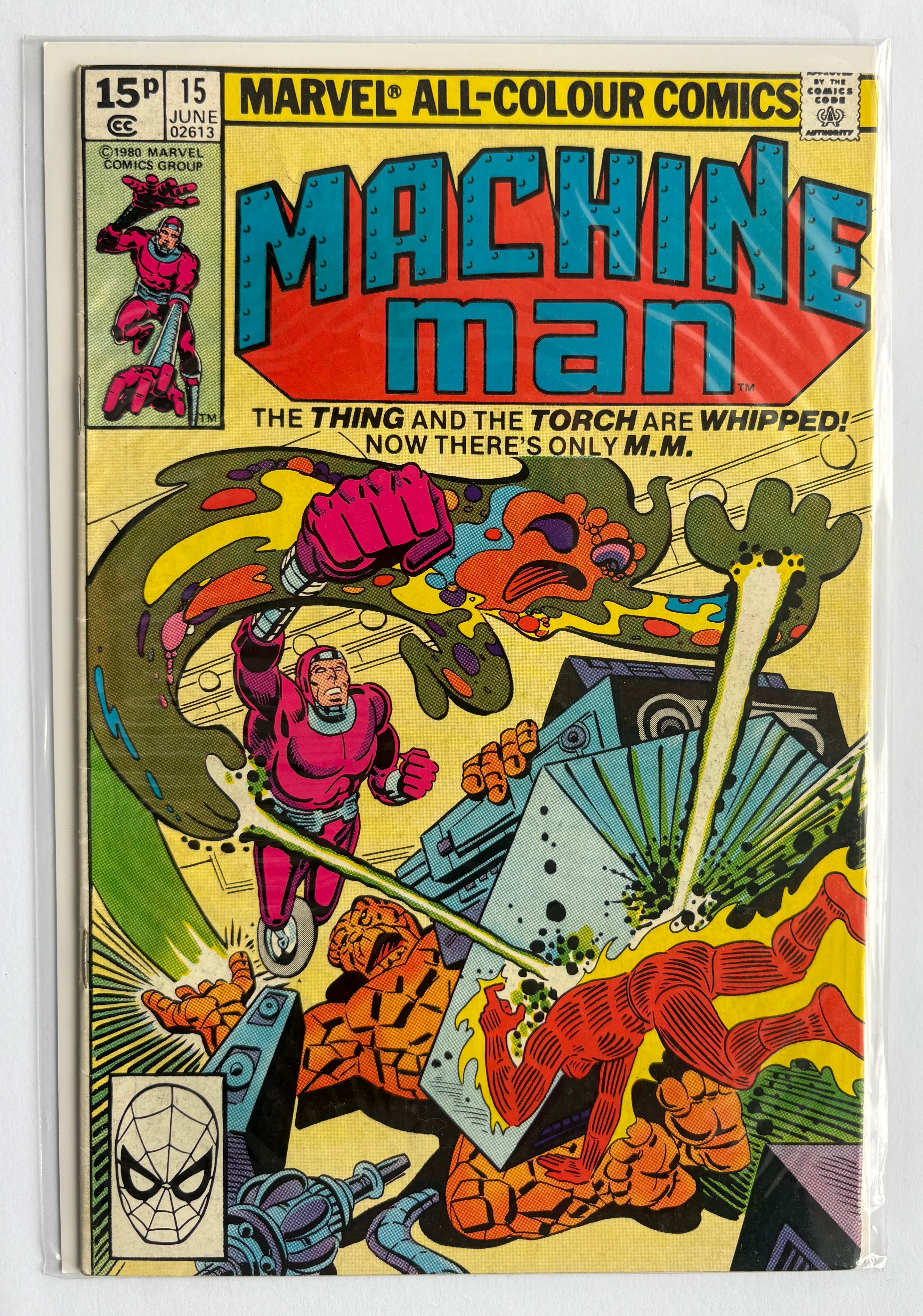 Machine Man #15 - Marvel Comics - UK Variant June 1980 F/VF 7.0