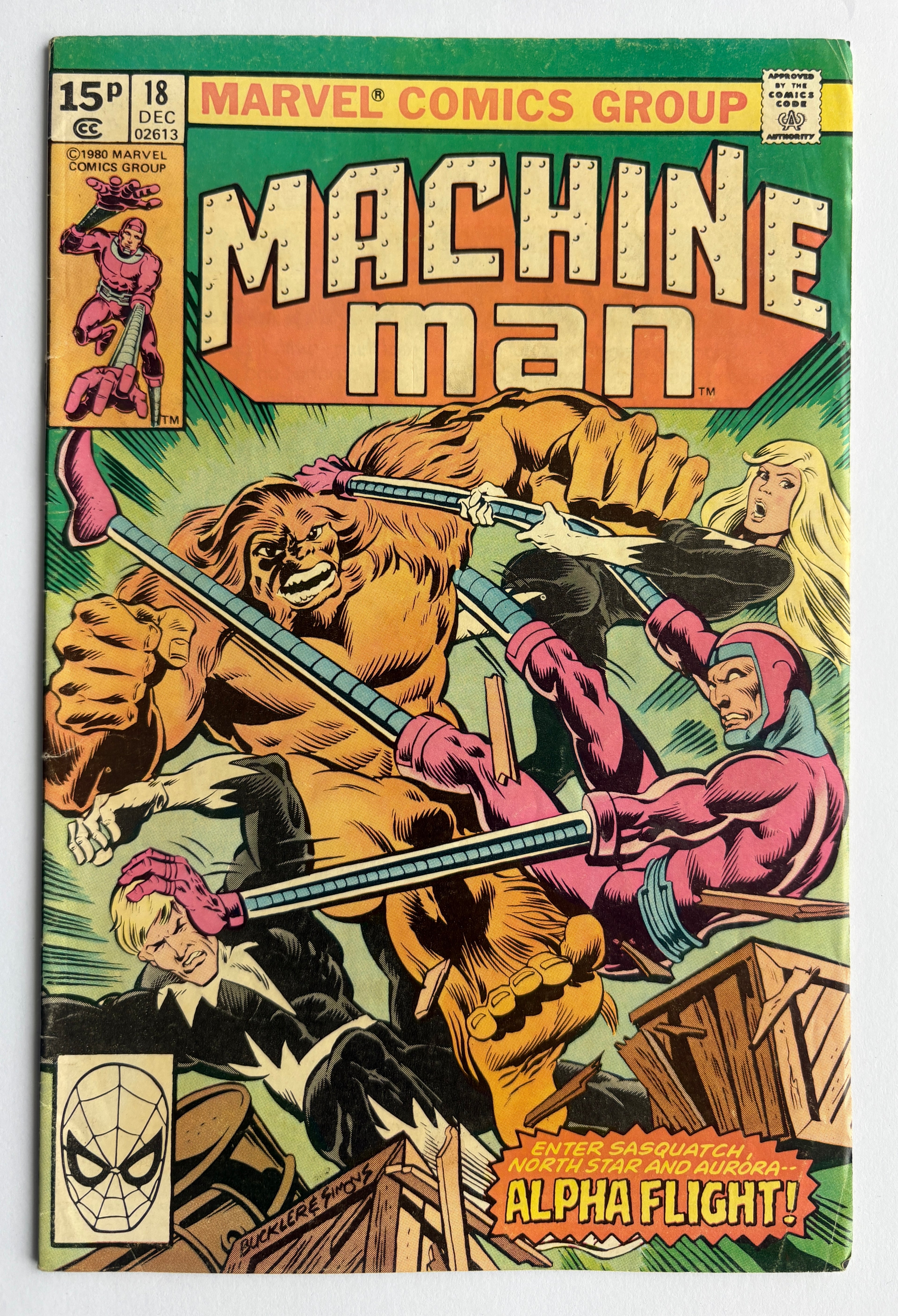 Machine Man #18 - Wendigo; Alpha Flight ties into X-Men #140 Dec 1980 VG/FN 5.0