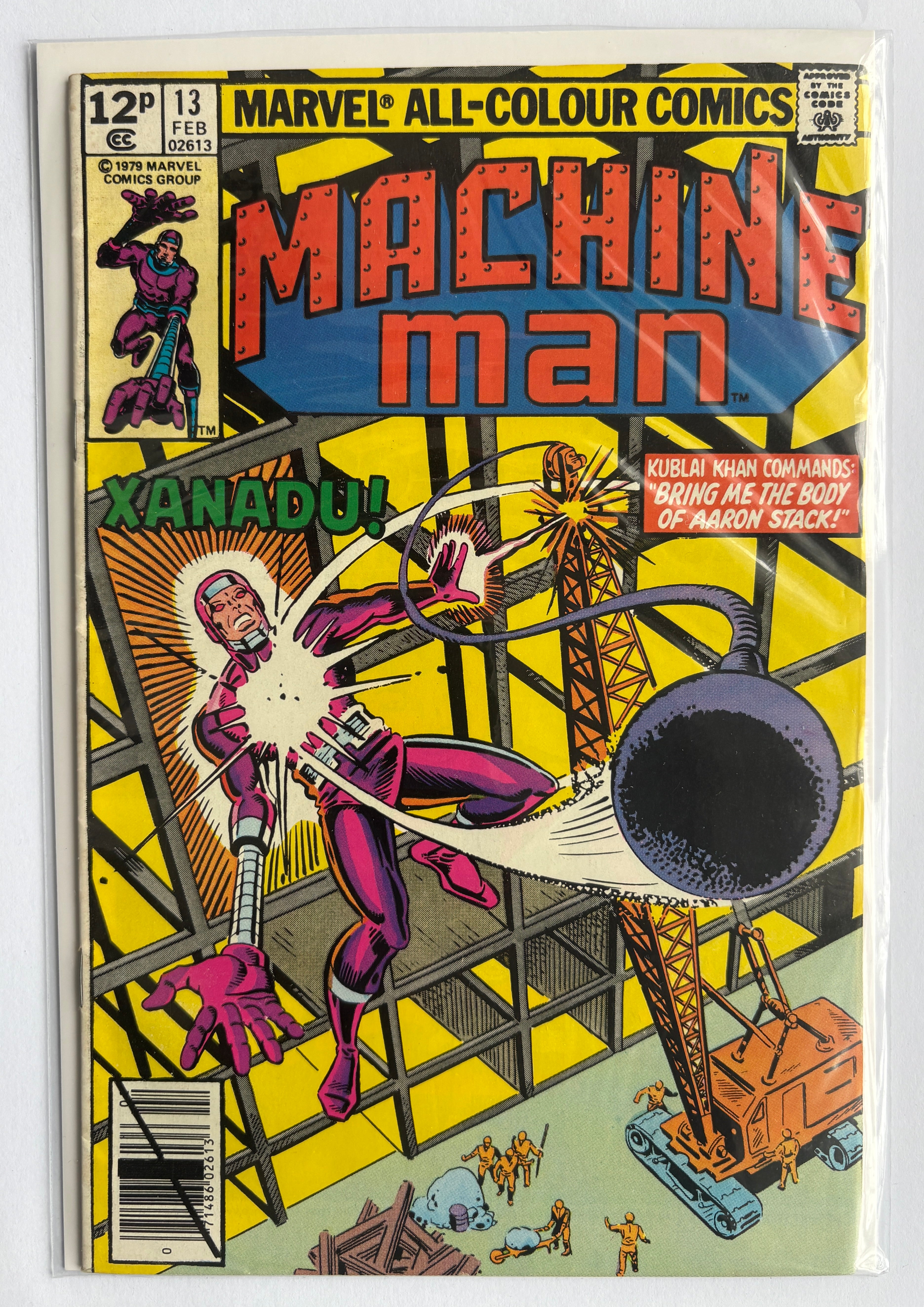 Machine Man #13 - Marvel Comics - UK Variant February 1980 F/VF 7.0