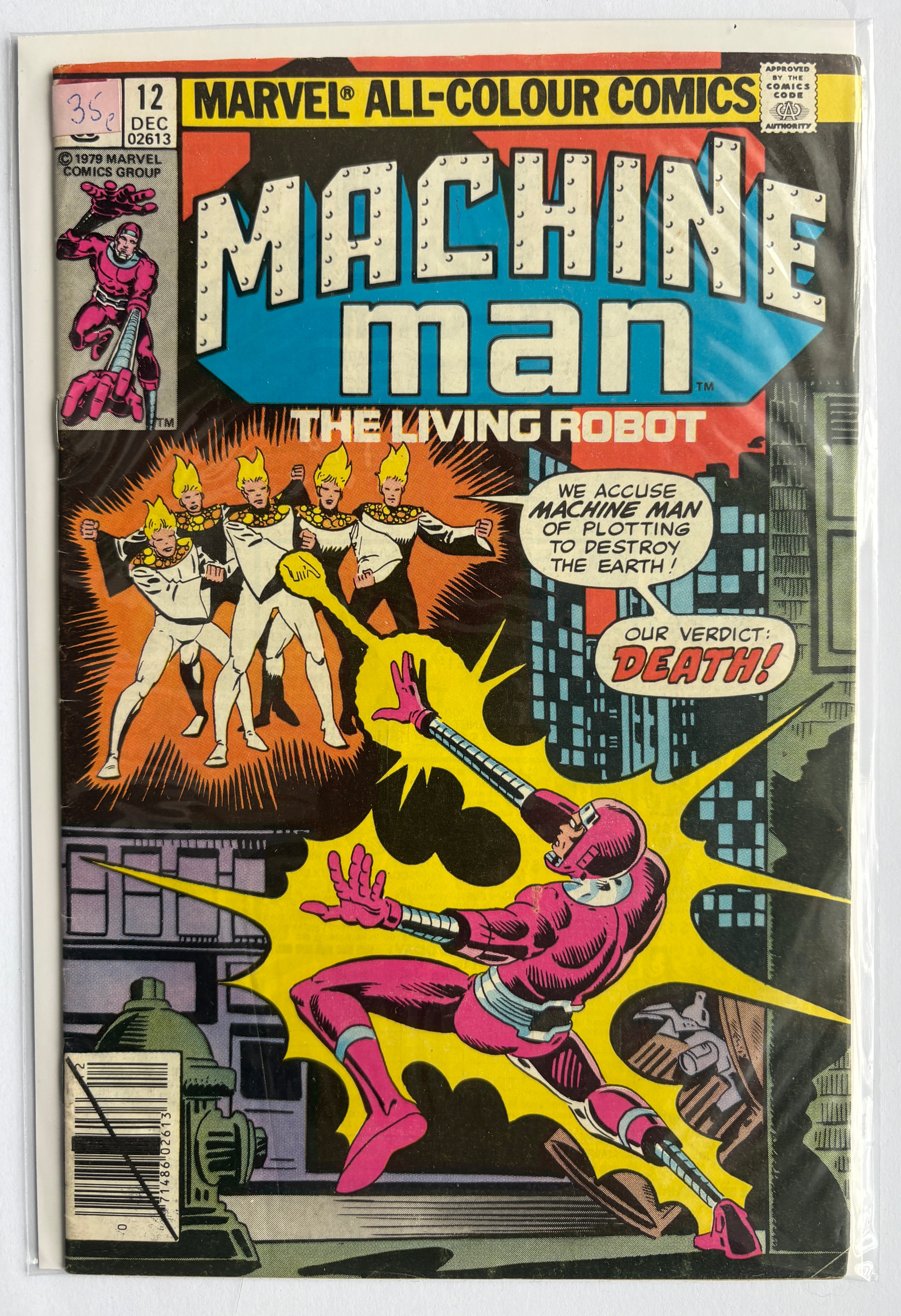 Machine Man #12 - Marvel Comics - UK Variant December 1979 FN 6.0