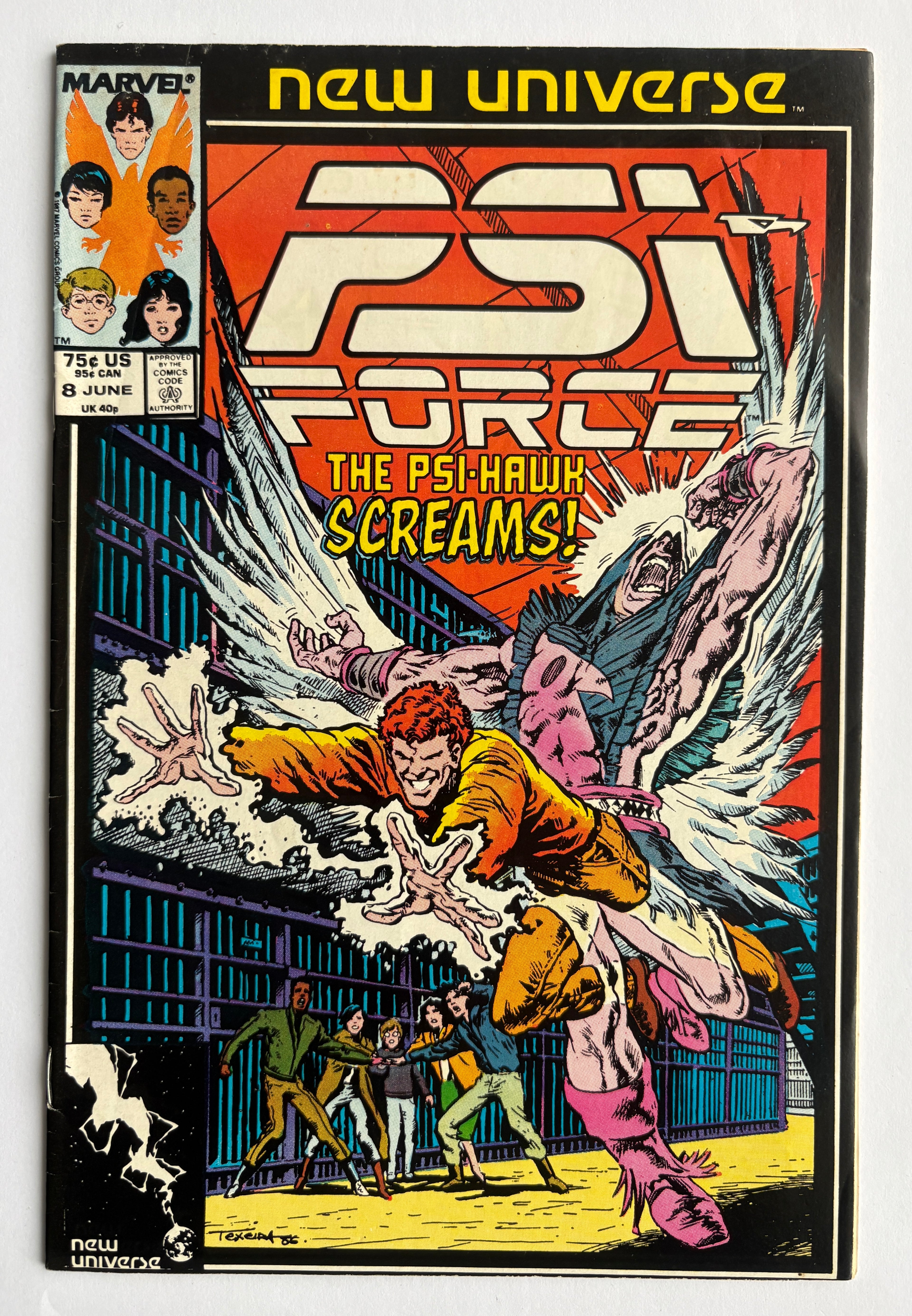 PSI Force #8 - Marvel Comics June 1987 F/VF 7.0