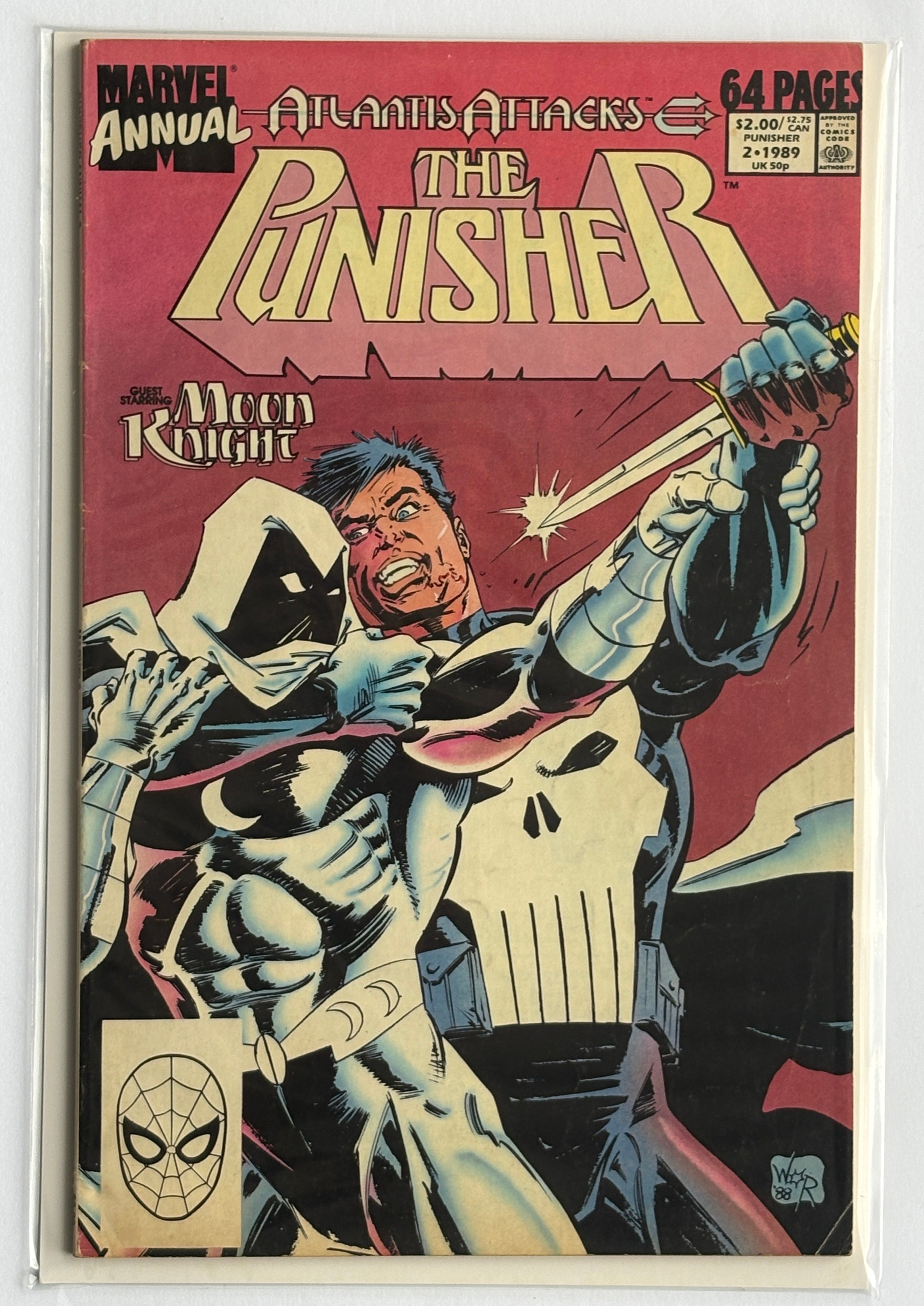 Punisher Annual #2 - Guest Starring Moon Knight Marvel Comics 1989 FN+ 6.5