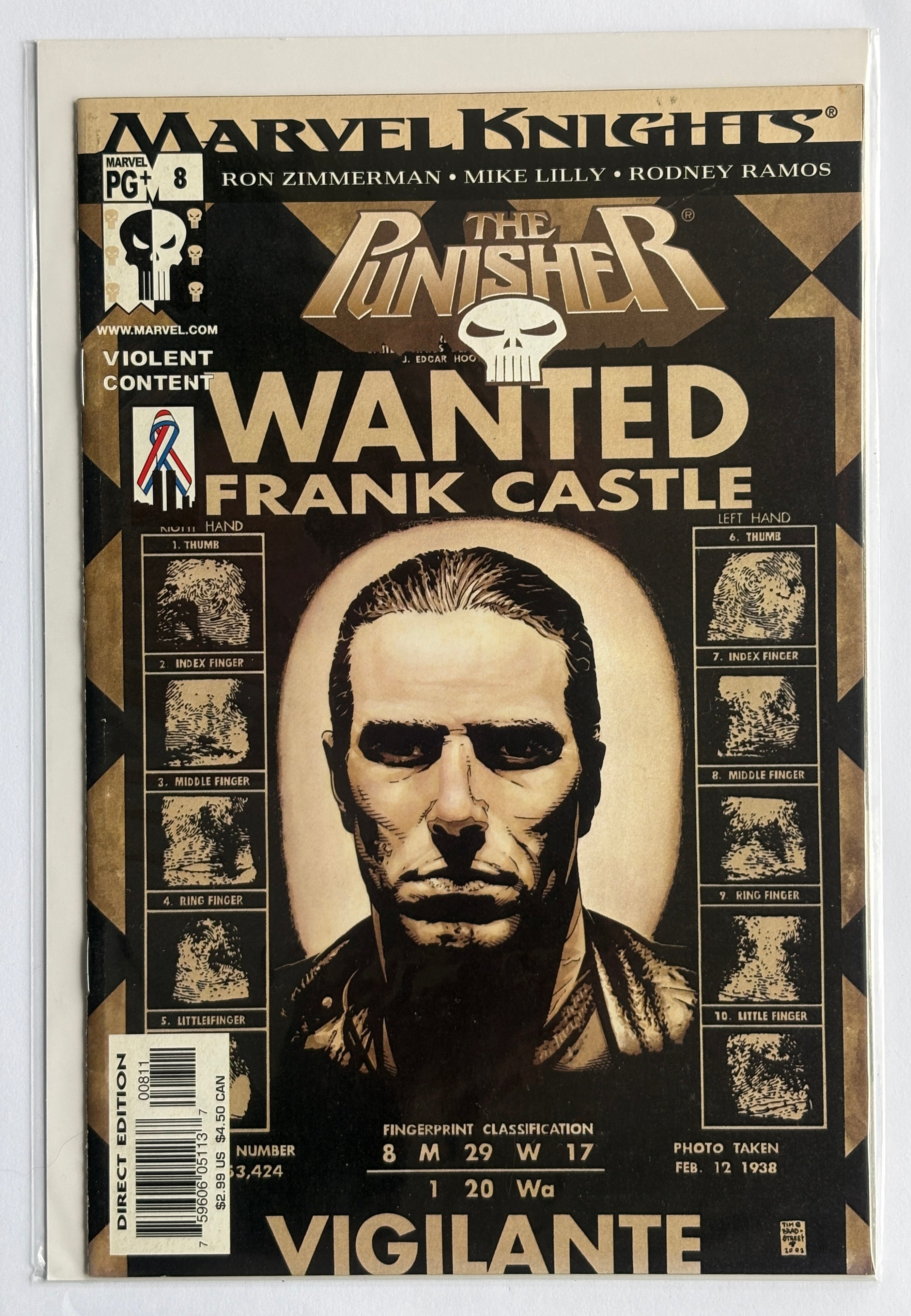 Punisher #8 - 1st Printing - Marvel Knights March 2002 VF 8.0