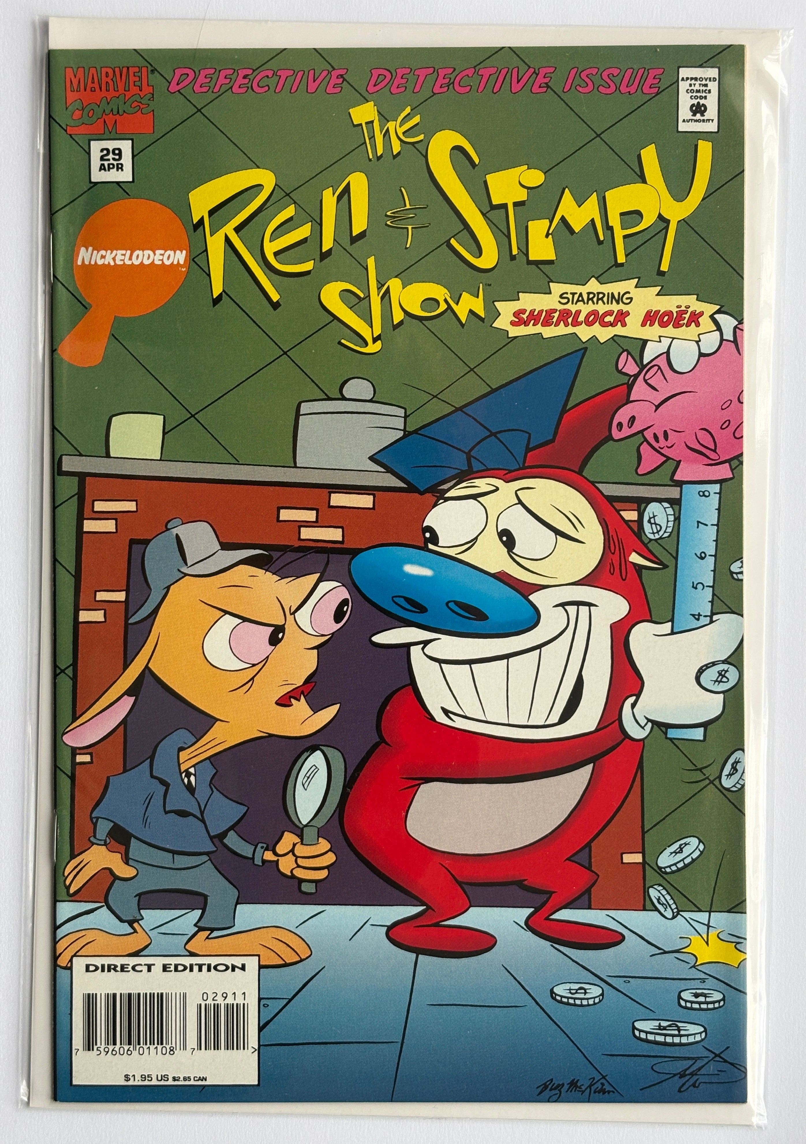The Ren & Stimpy Show #29 - Marvel Comics April 1995 VF+ 8.5