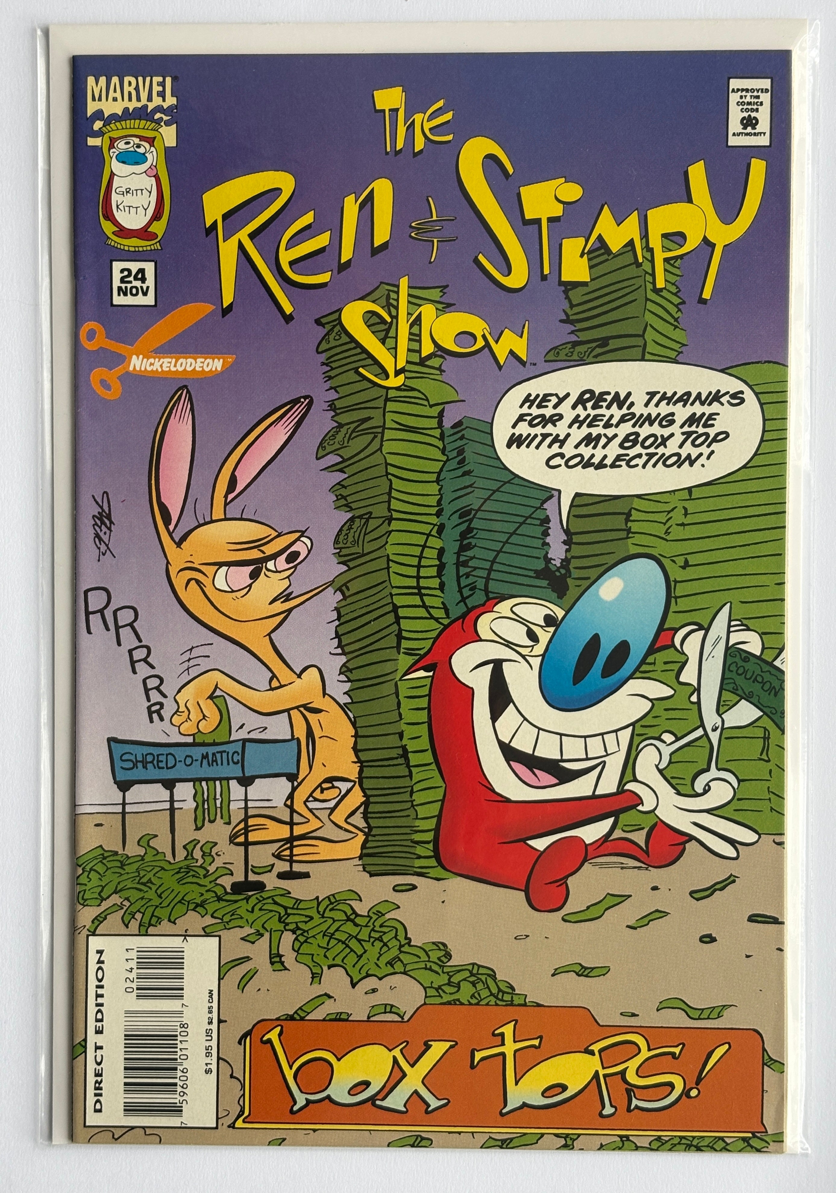 The Ren & Stimpy Show #24 - Marvel Comics November 1994 VF/NM 9.0
