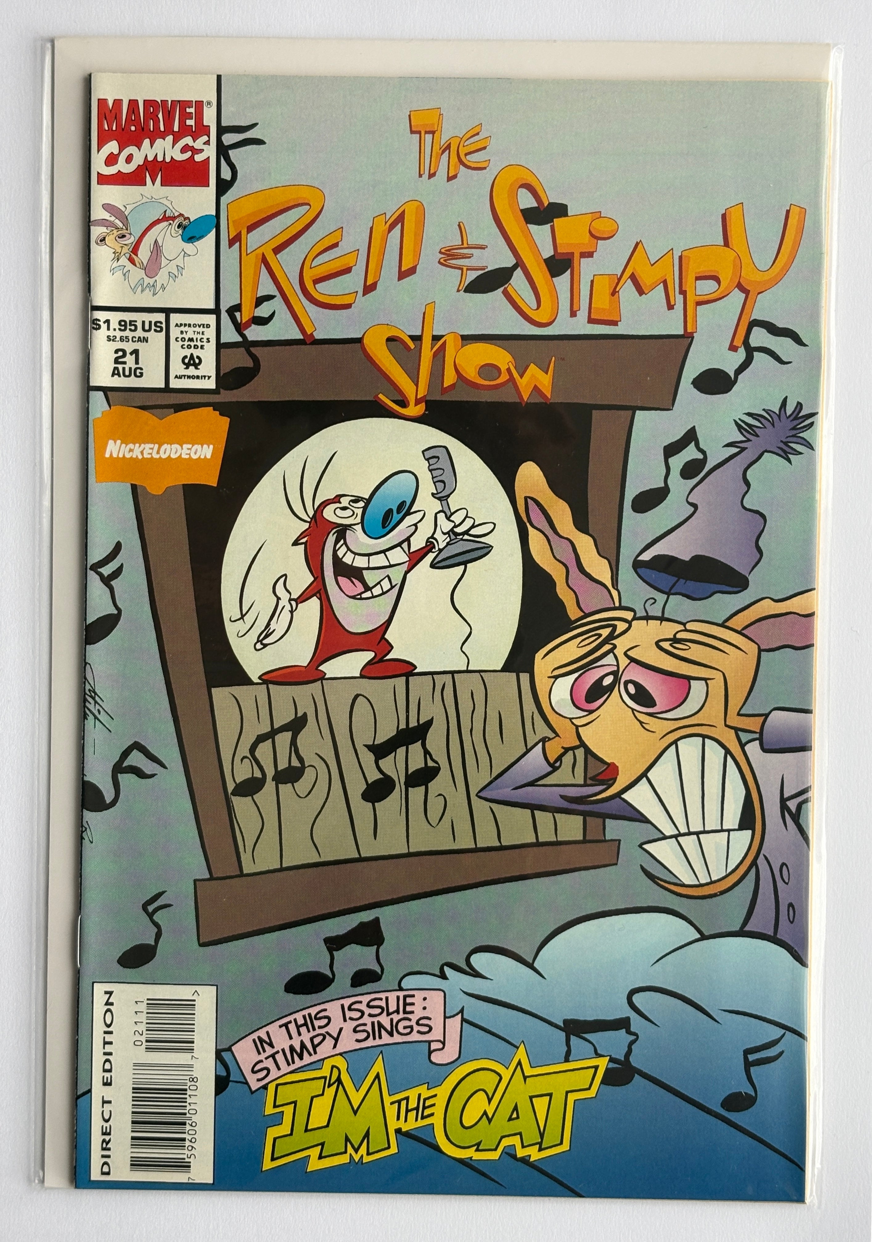 The Ren & Stimpy Show #21 - Marvel Comics August 1994 VF+ 8.5