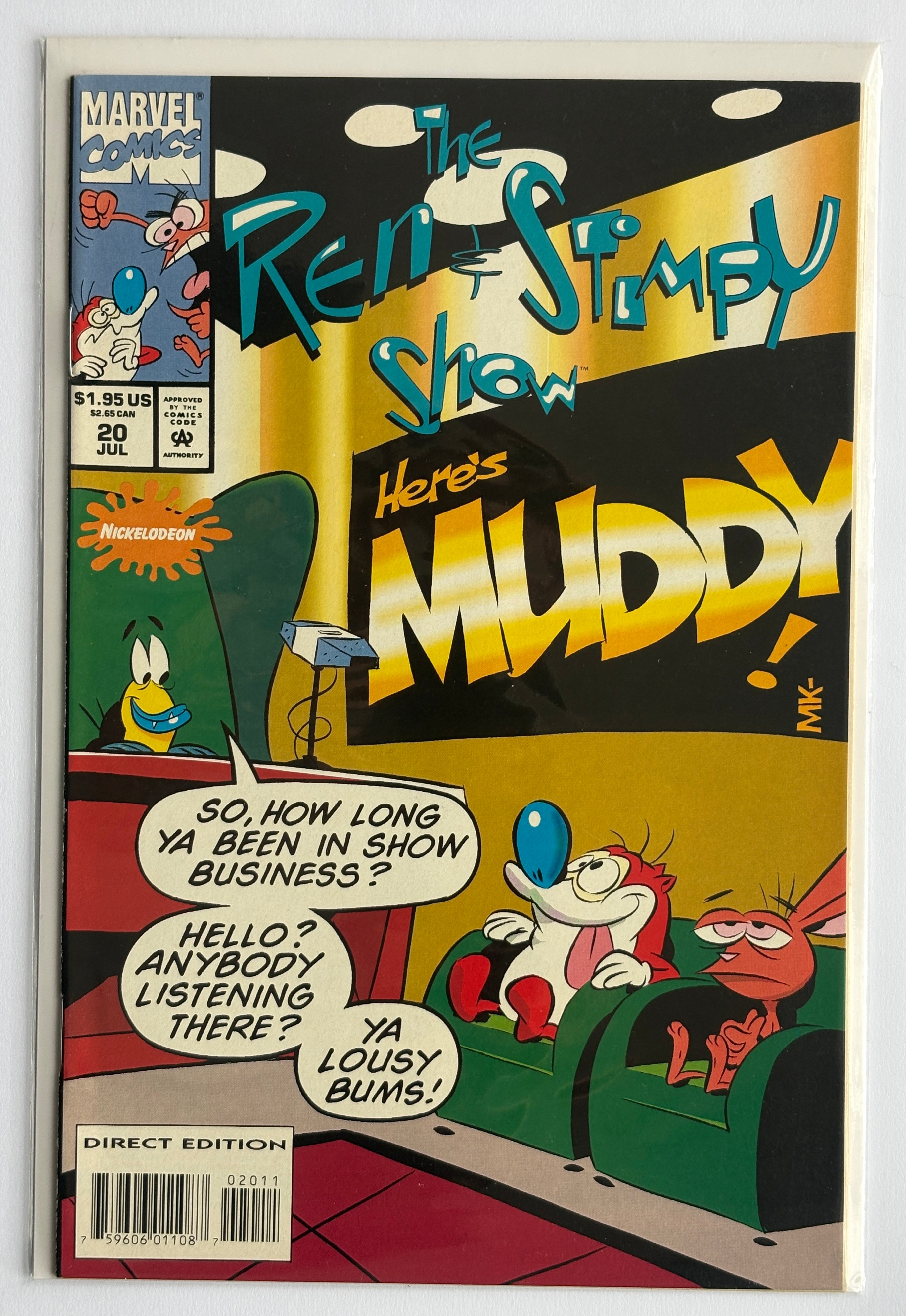 The Ren & Stimpy Show #20 - Marvel Comics July 1994 VF+ 8.5