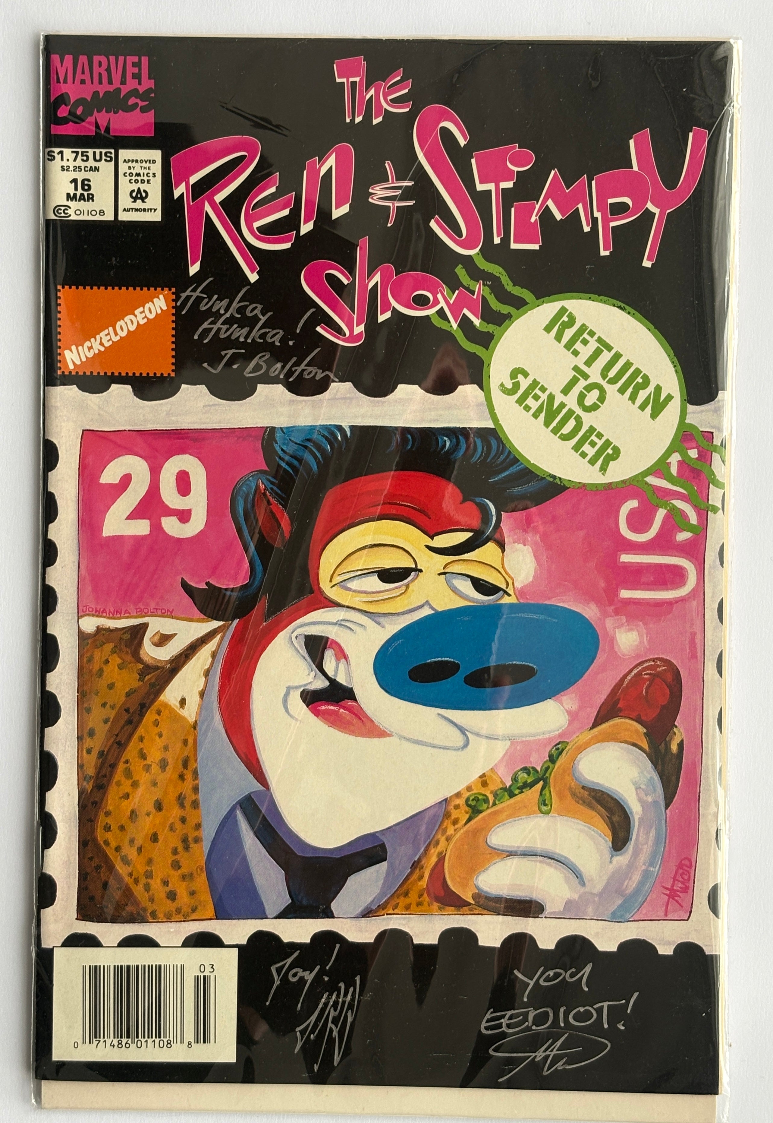 The Ren & Stimpy Show #16 - Signed by Steven Boyett, Ken Mitchroney & J. Bolton