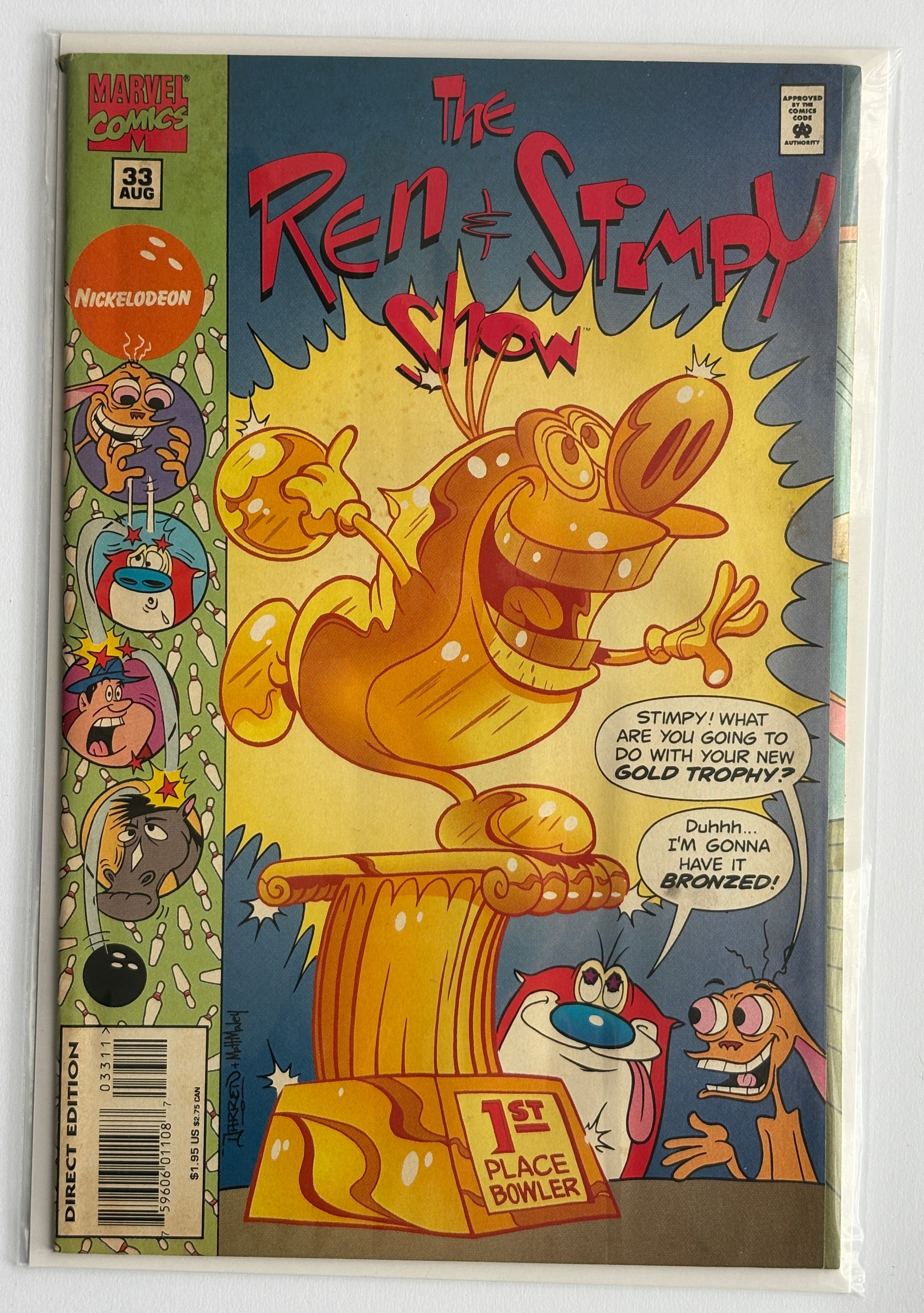 The Ren & Stimpy Show #33 - Marvel Comics August 1995 F/VF 7.0