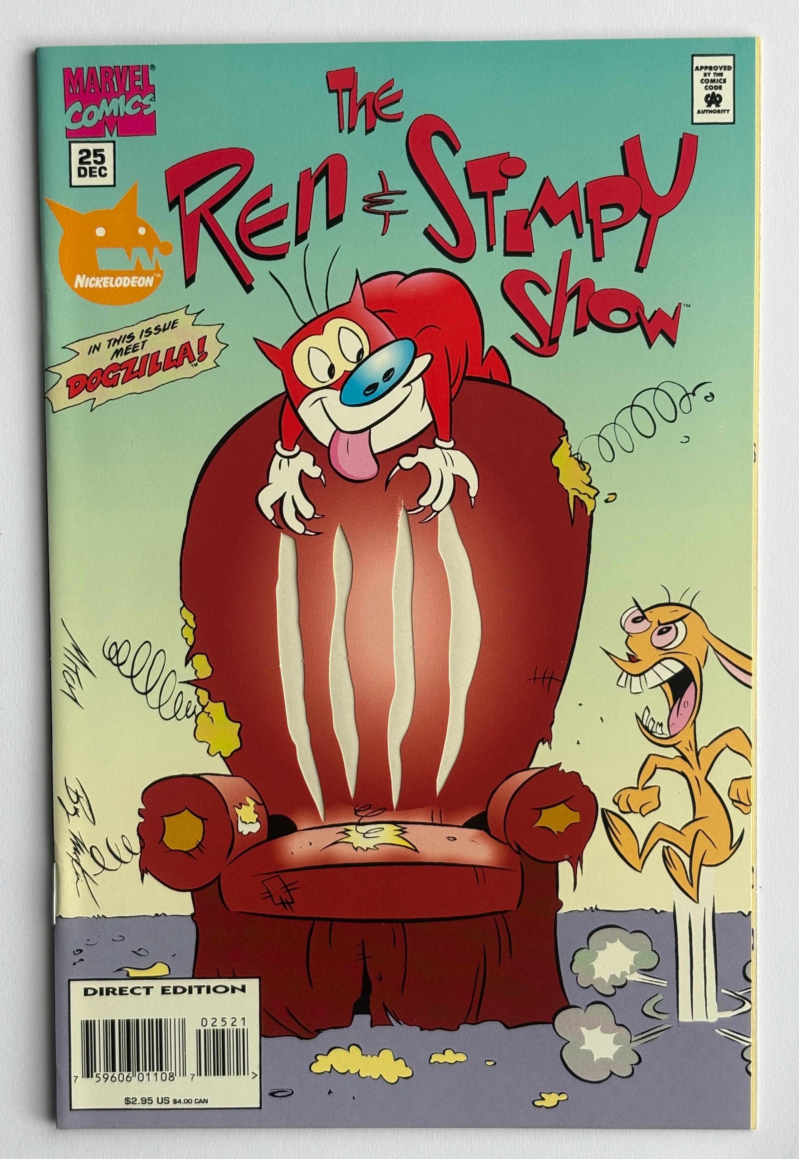 The Ren & Stimpy Show #25 - 2 Issues Standard & Di-Cut Marvel 1994 VF/NM 9.0