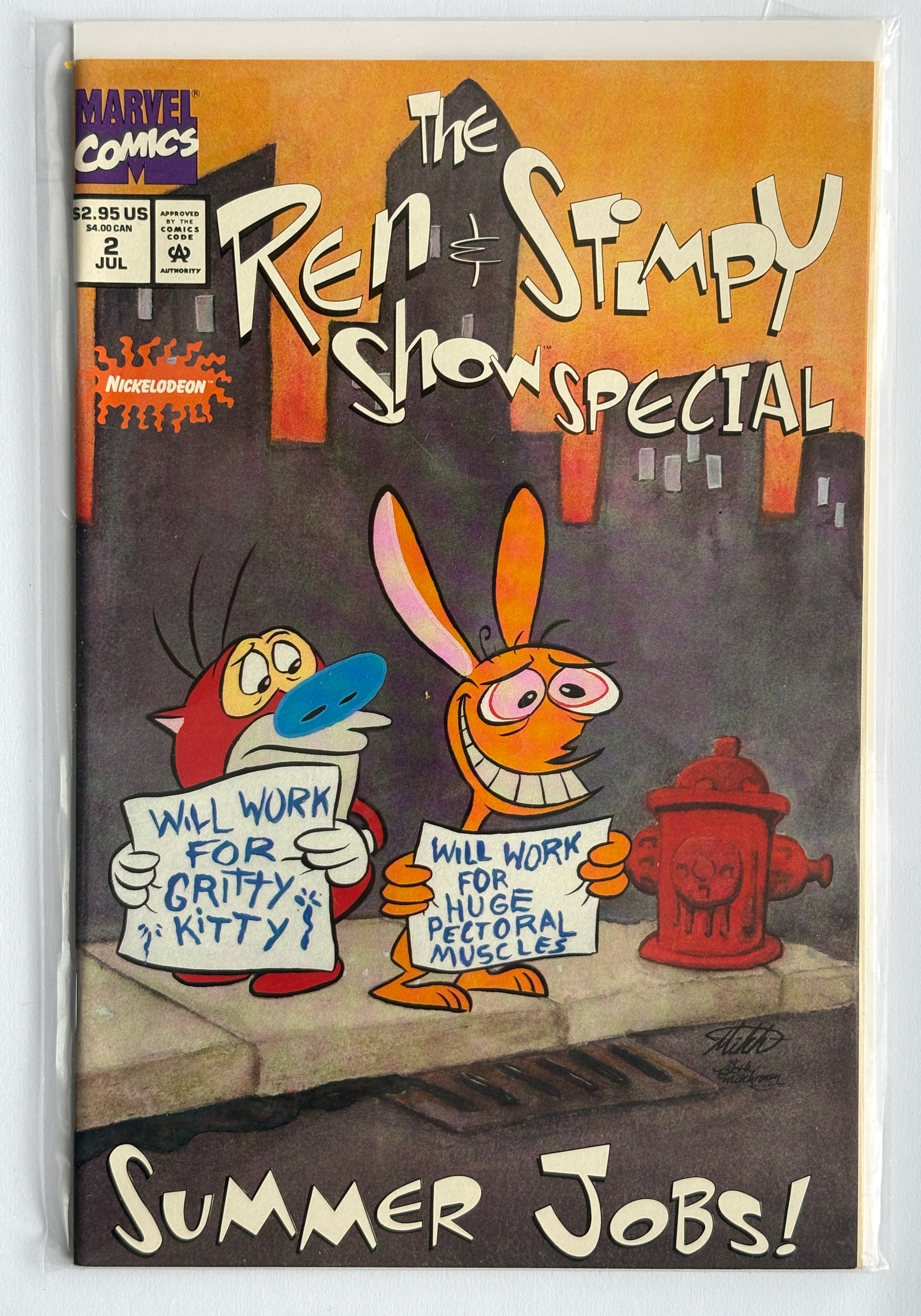 The Ren & Stimpy Show Special #2 - Summer Jobs Marvel Comics July 1994 VF/NM 9.0