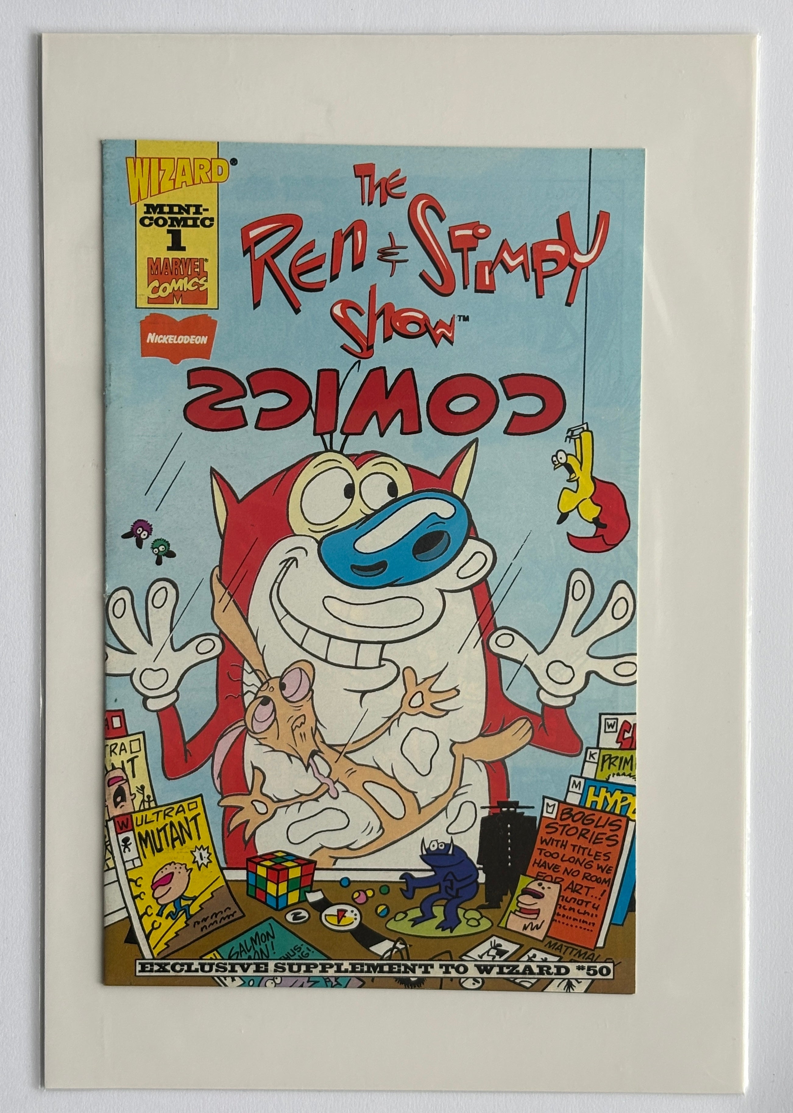 The Ren & Stimpy Show Comics #1 Wizard Mini Comic Marvel 1995 VF+ 8.5
