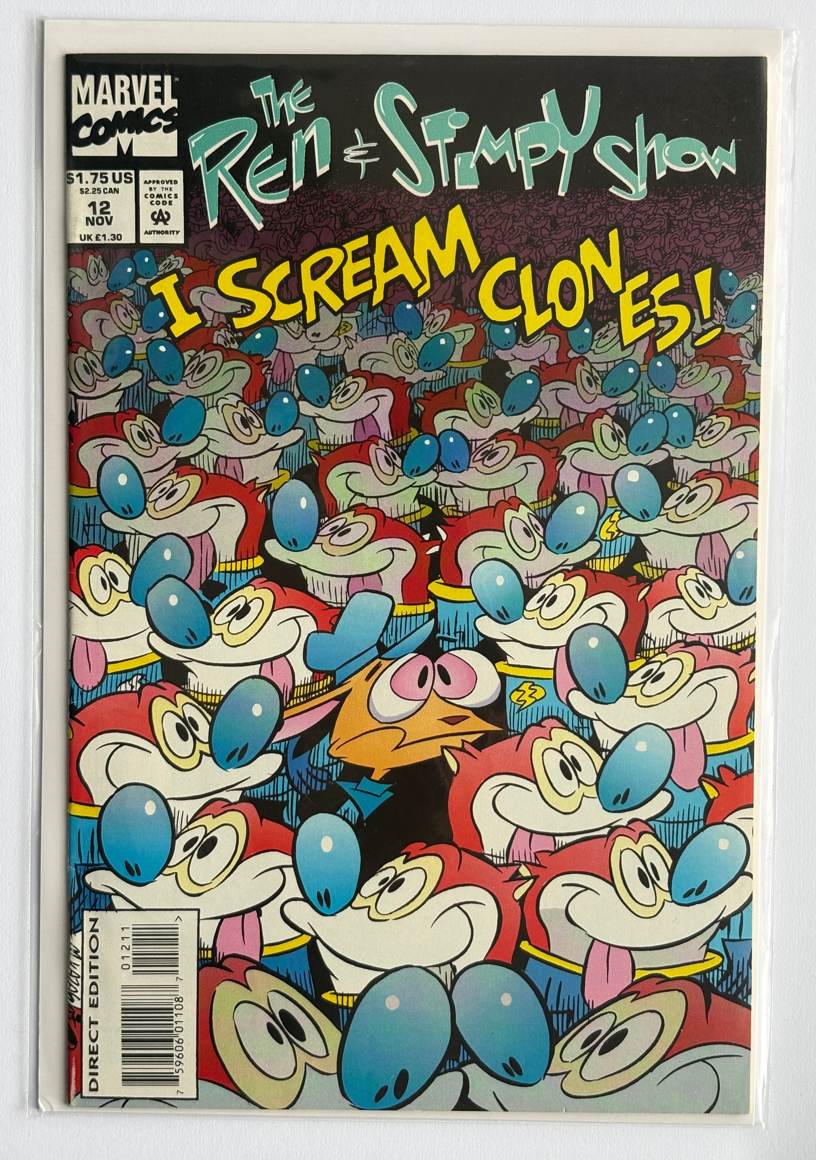 The Ren & Stimpy Show #12 - Marvel Comics November 1993 VF+ 8.5