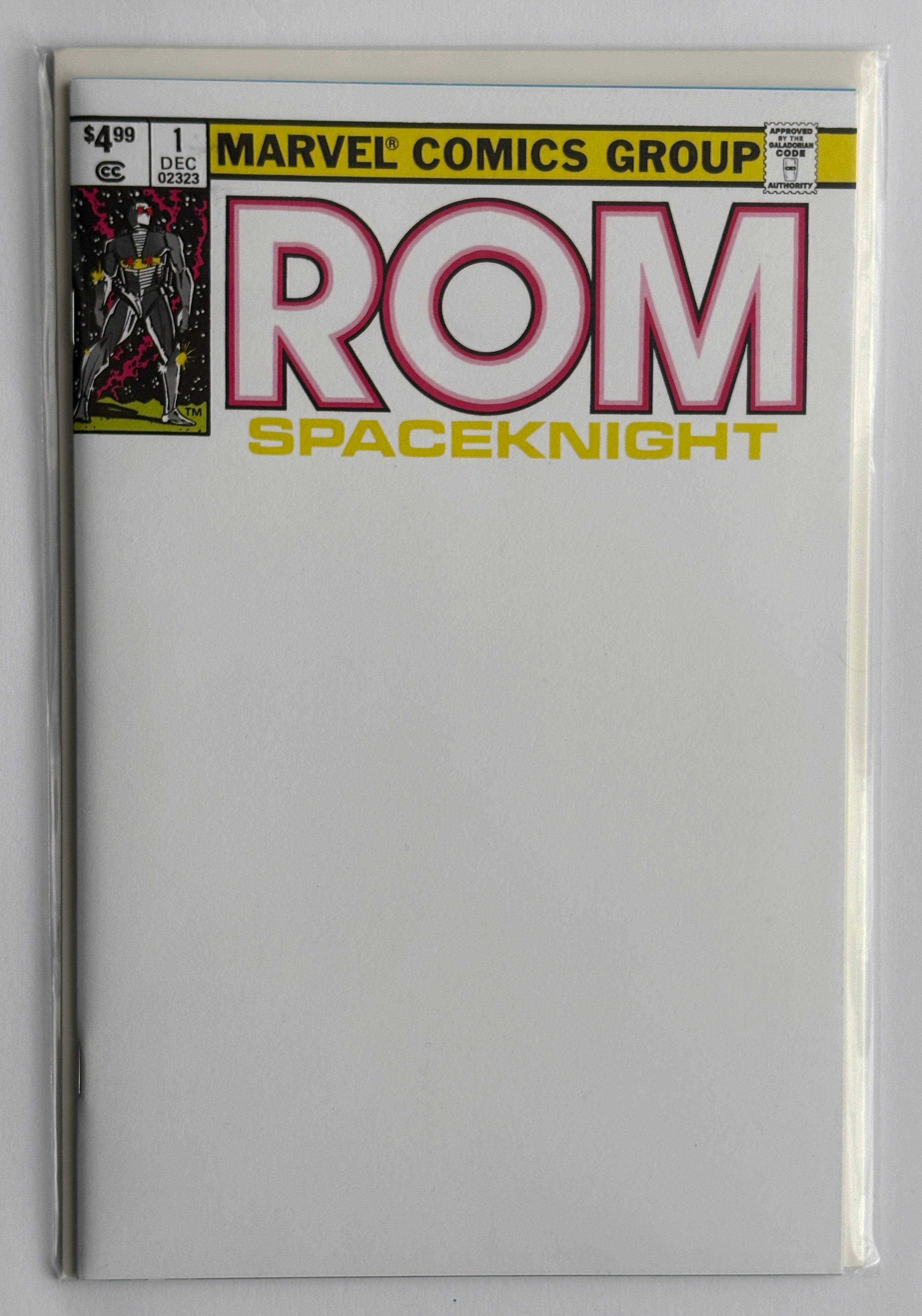 ROM #1 - Facsimile Edition Blank Variant Marvel Comics November 2023 NM 9.4
