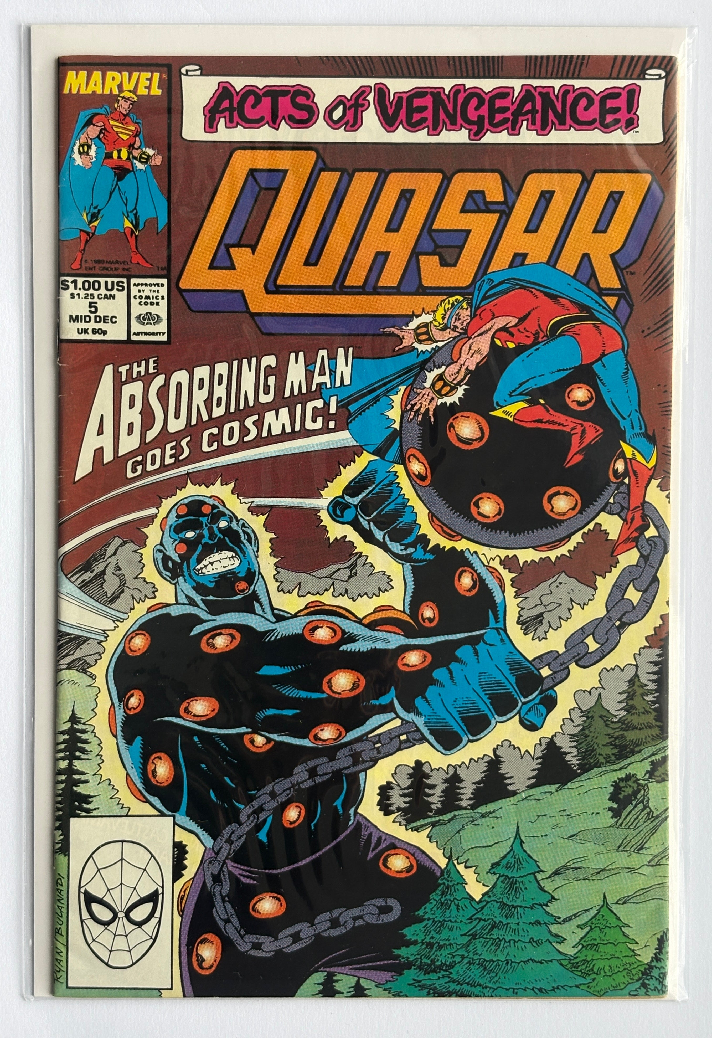 Quasar #5 - Marvel Comics December 1989 FN 6.0