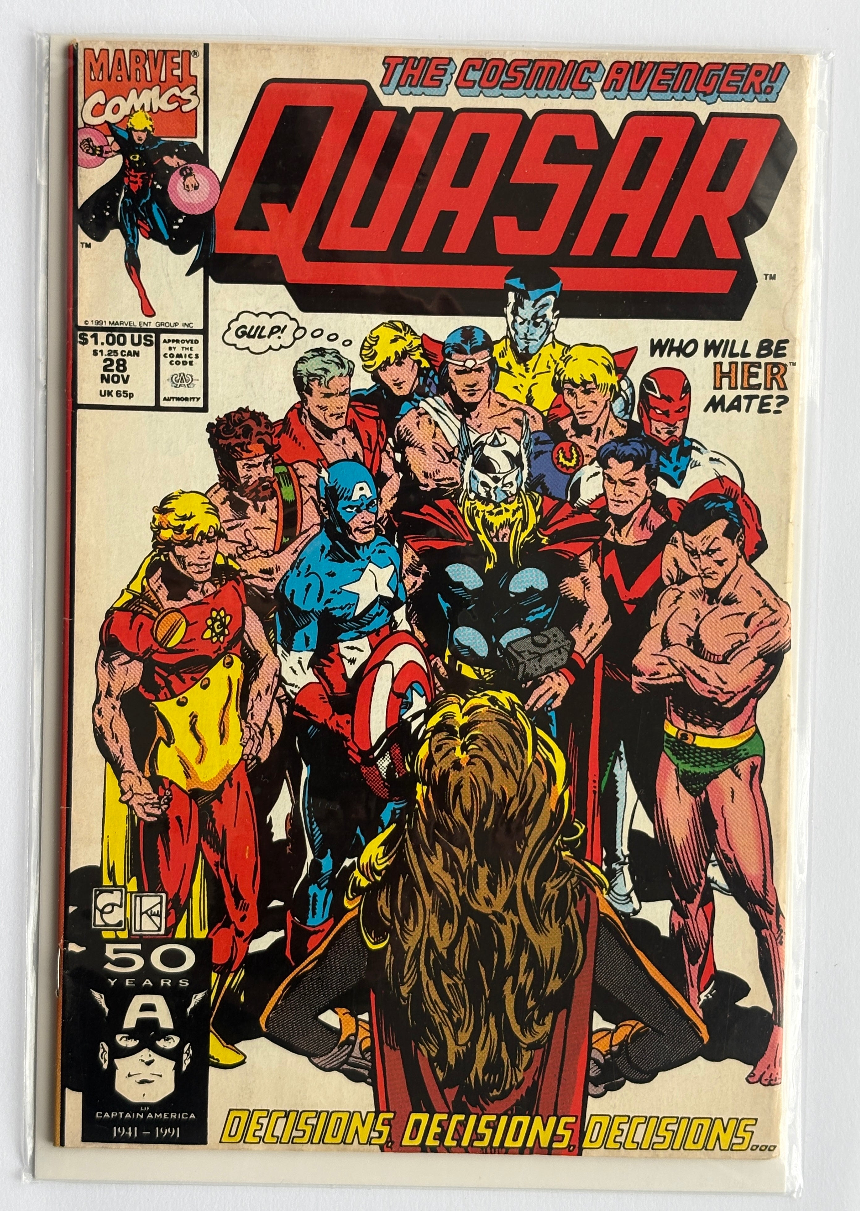 Quasar #28 - Marvel Comics November 1991 VF- 7.5