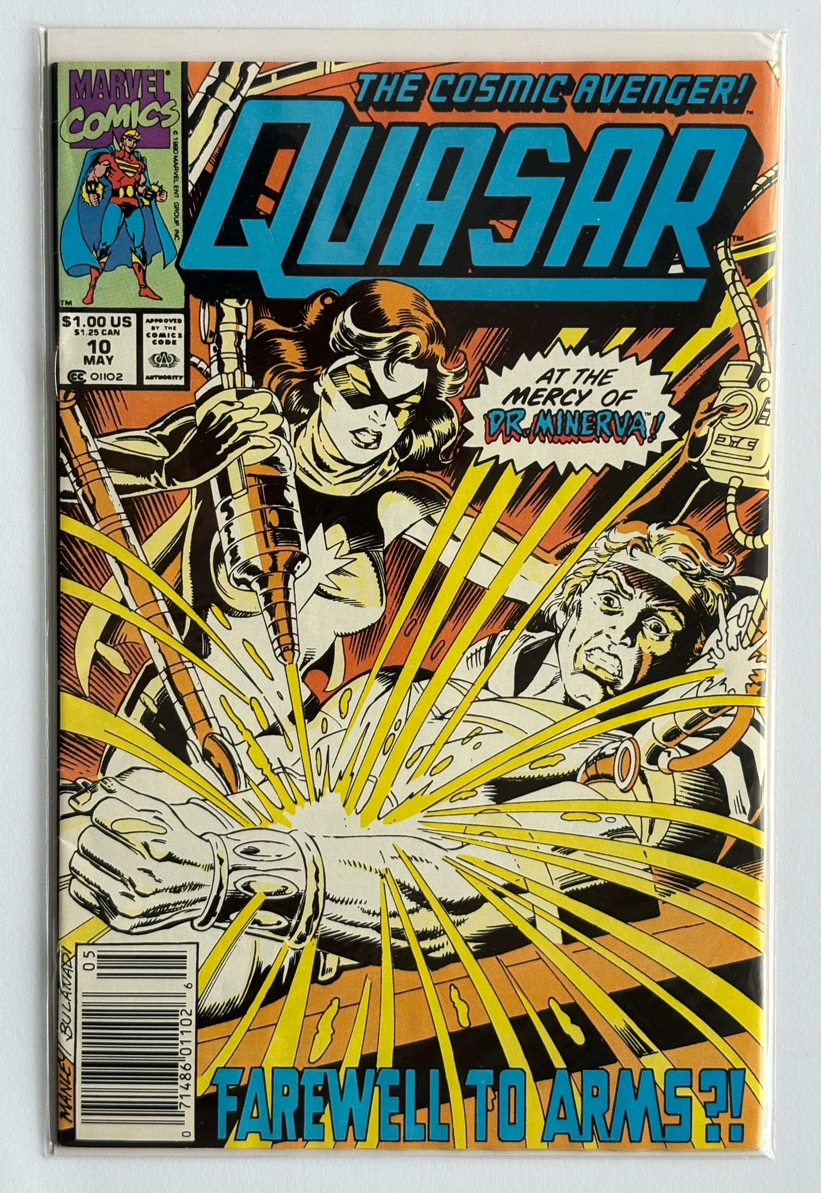 Quasar #10 - Marvel Comics Newsstand May 1990 F/VF 7.0