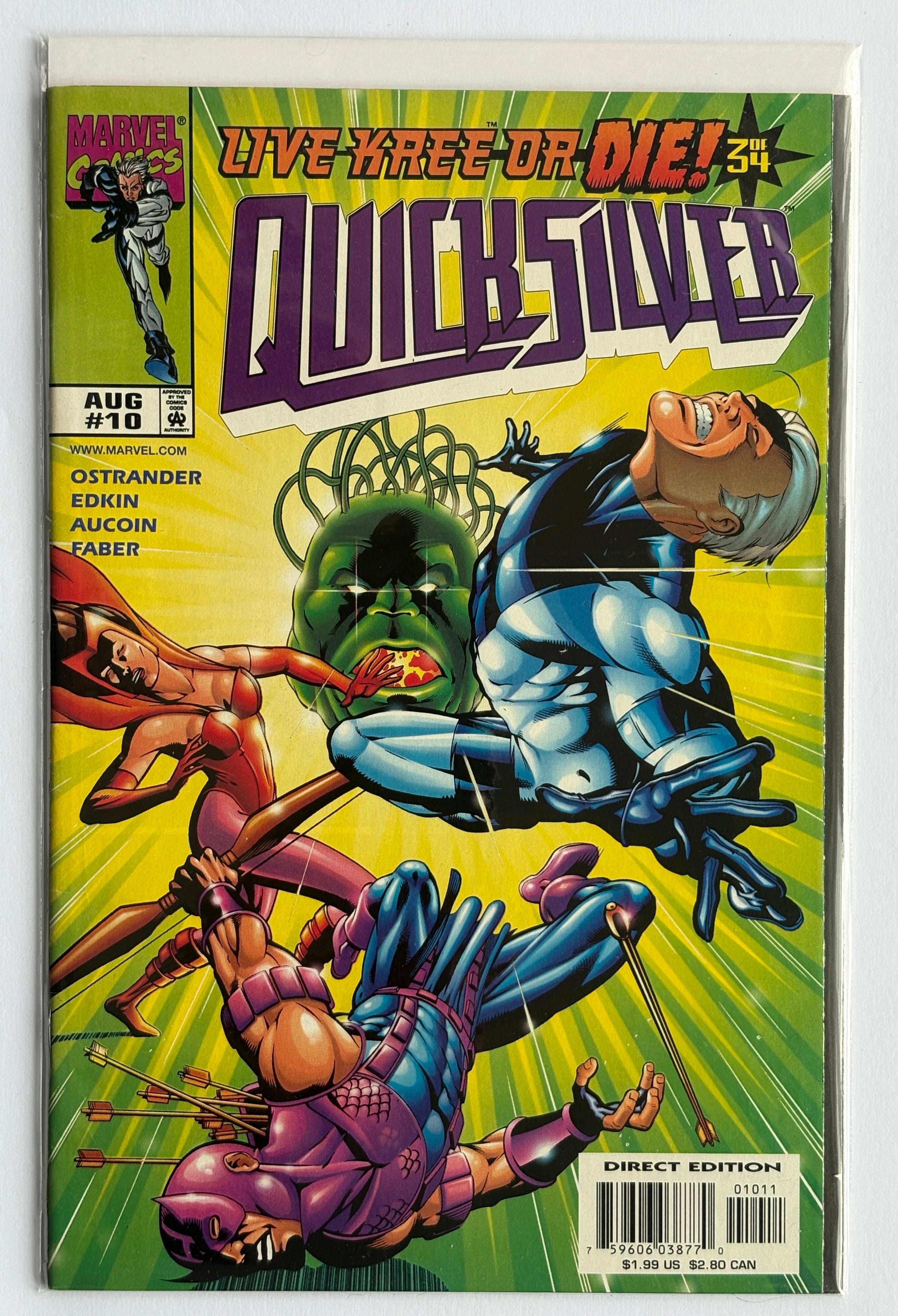 Quicksilver #10 - Live Kree or Die! (3 of 4) Marvel Comics August 1998 VF+ 8.5