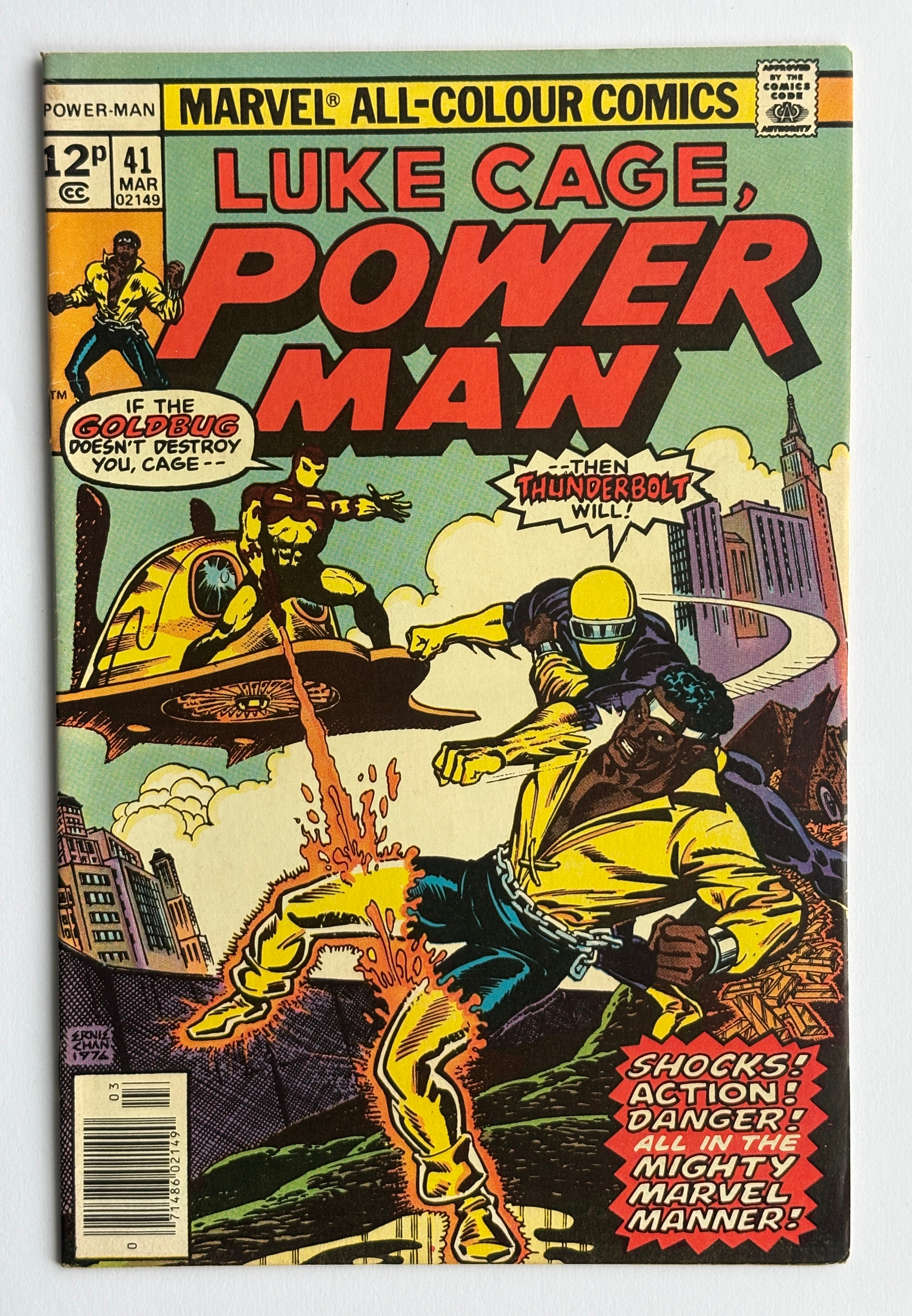 Luke Cage Power Man #41 - Marvel Comics UK Variant March 1977 FN 6.0