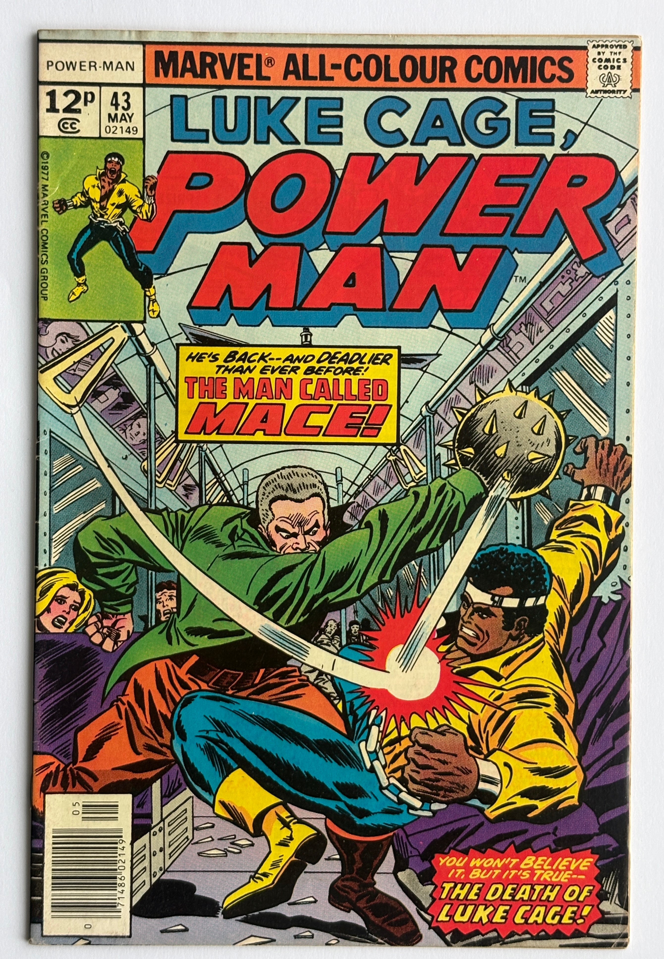 Luke Cage Power Man #43 - Marvel Comics UK Variant May 1977 FN 6.0