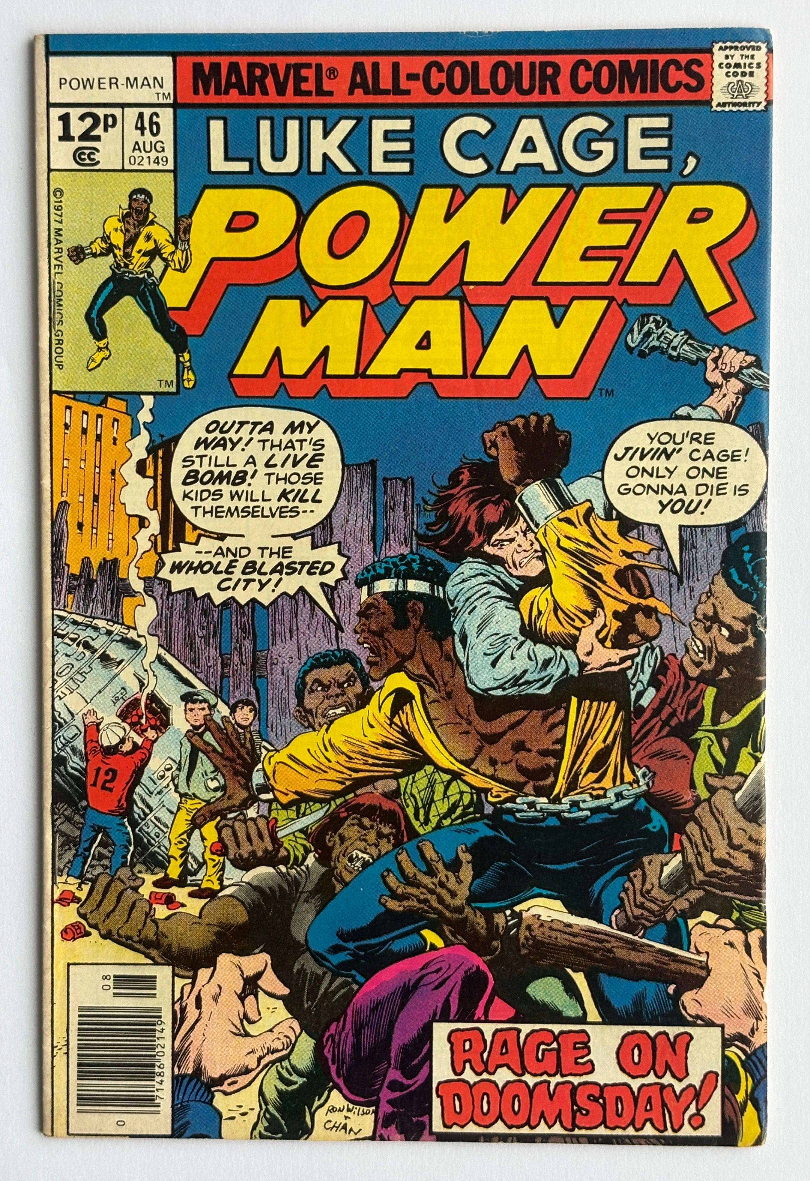 Luke Cage Power Man #46 - Marvel Comics UK Variant August 1977 F/VF 7.0