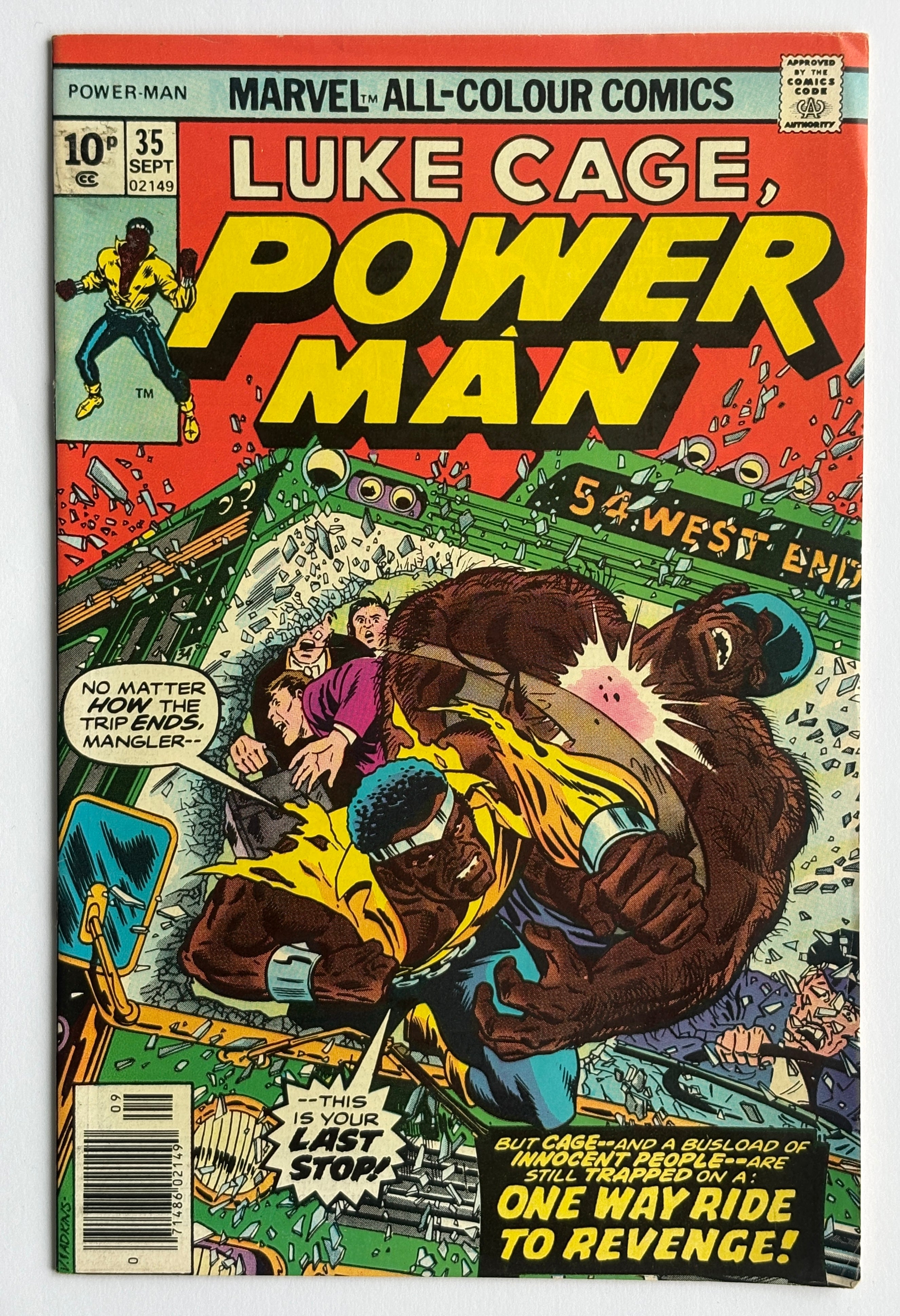 Luke Cage Power Man #35 - Marvel Comics UK Variant September 1976 F/VF 7.0