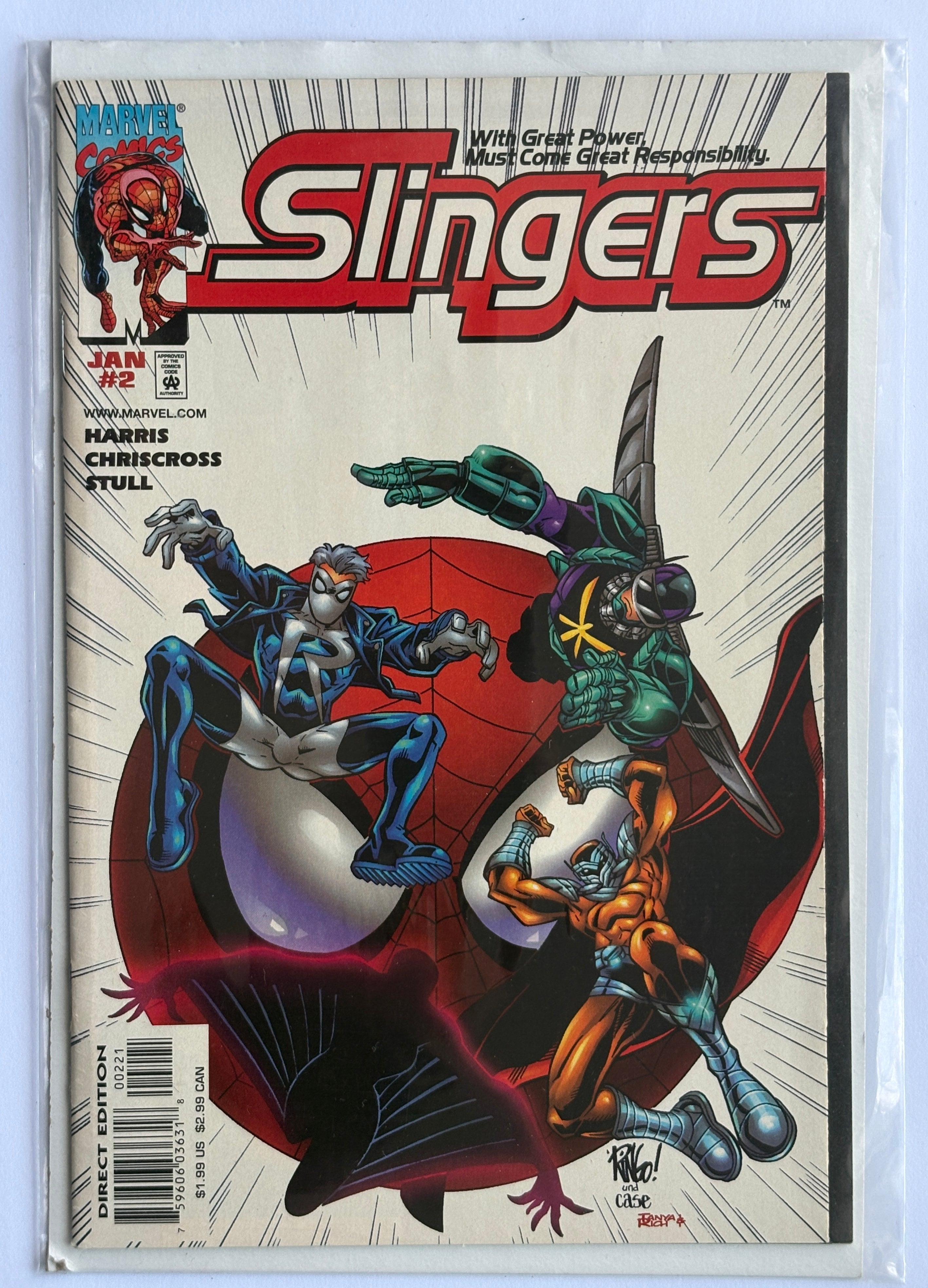 Slingers #2 - 1st Printing Cover B - Marvel Comics - January 1999 VF- 7.5