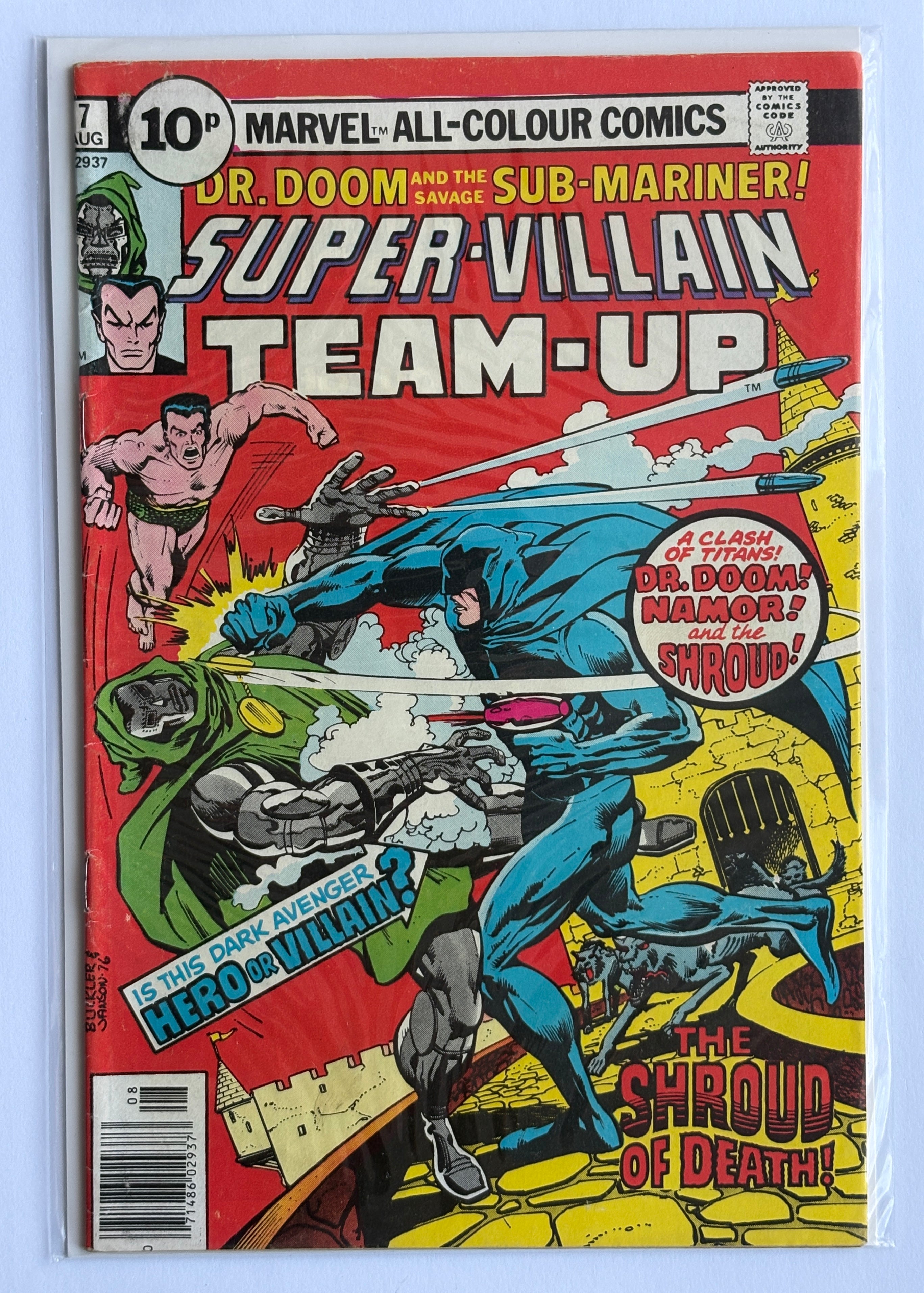Super-Villain Team-Up #7 - Dr. Doom & Sub-Mariner UK Variant August 1976 FN+ 6.5