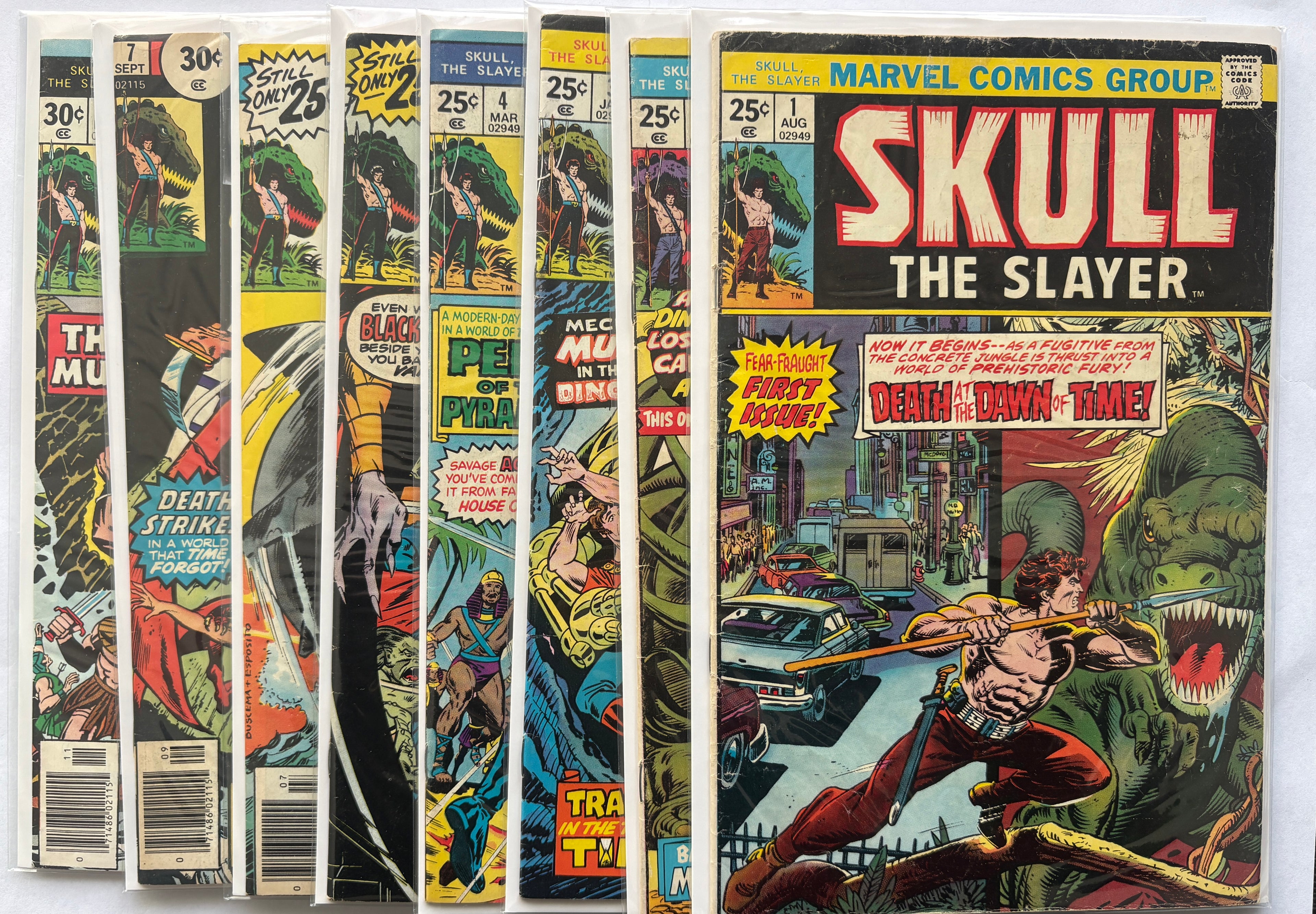 Skull the Slayer #1 to 8 Complete Set (8 Comics) Marvel 1975/6 VG+ to VF-