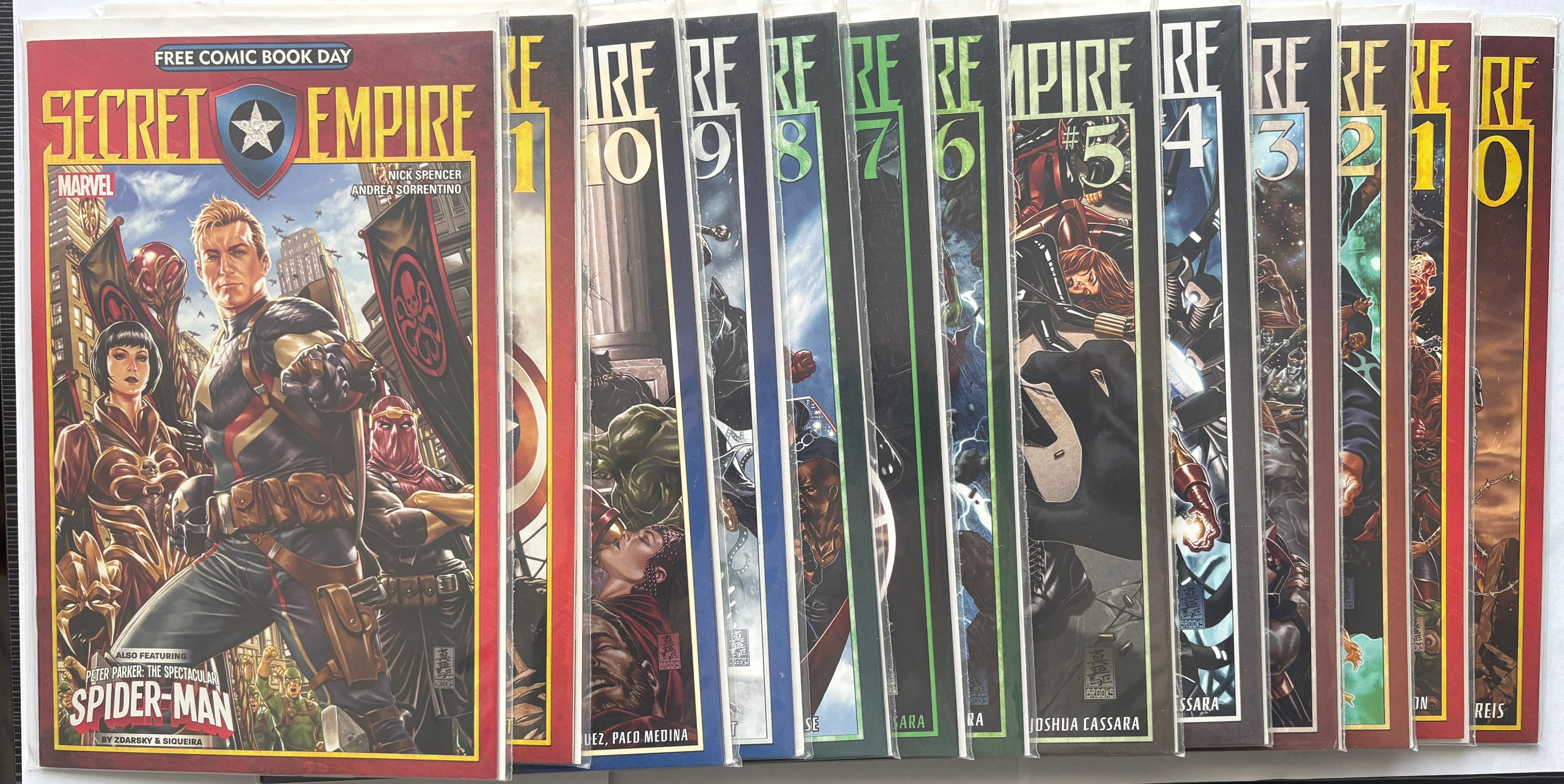 Secret Empire #0 to 10 plus Omega #1 & FCBD (13 Comics) 2017/18 NM- 9.2
