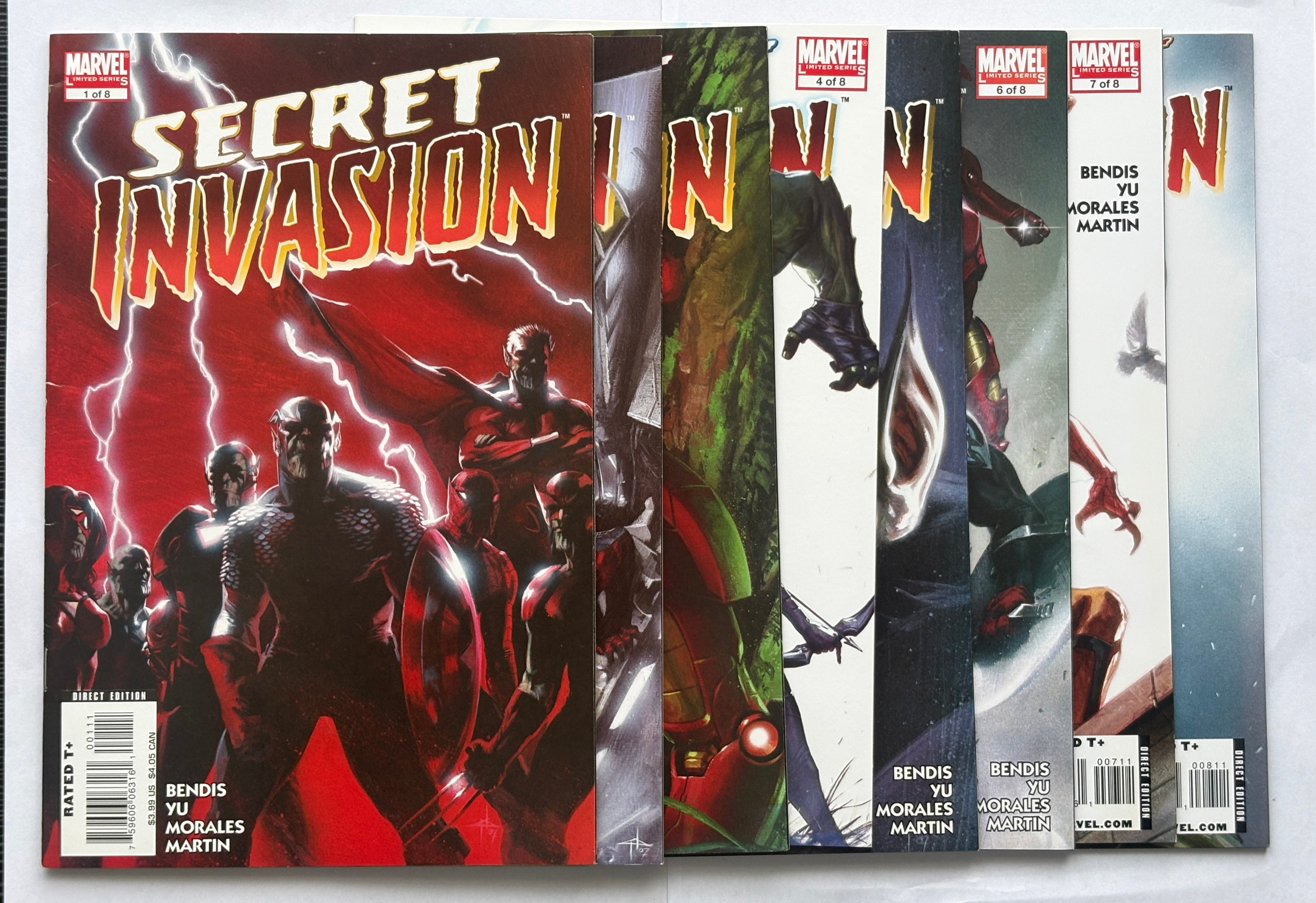 Secret Invasion #1 to 8 Complete Set Marvel Comics 2008/9 VF- 7.5